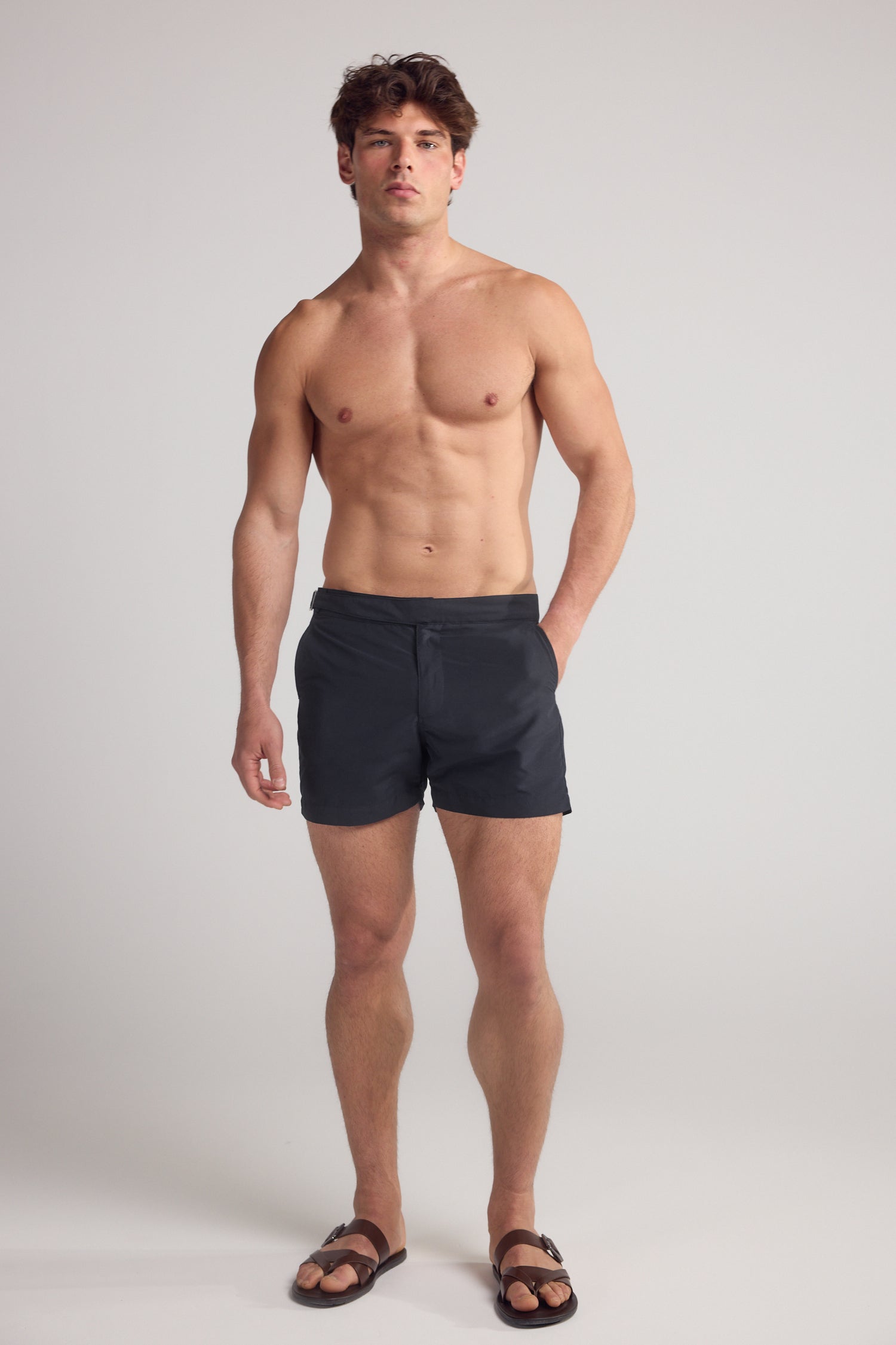 Muscle fit swim shorts outlet