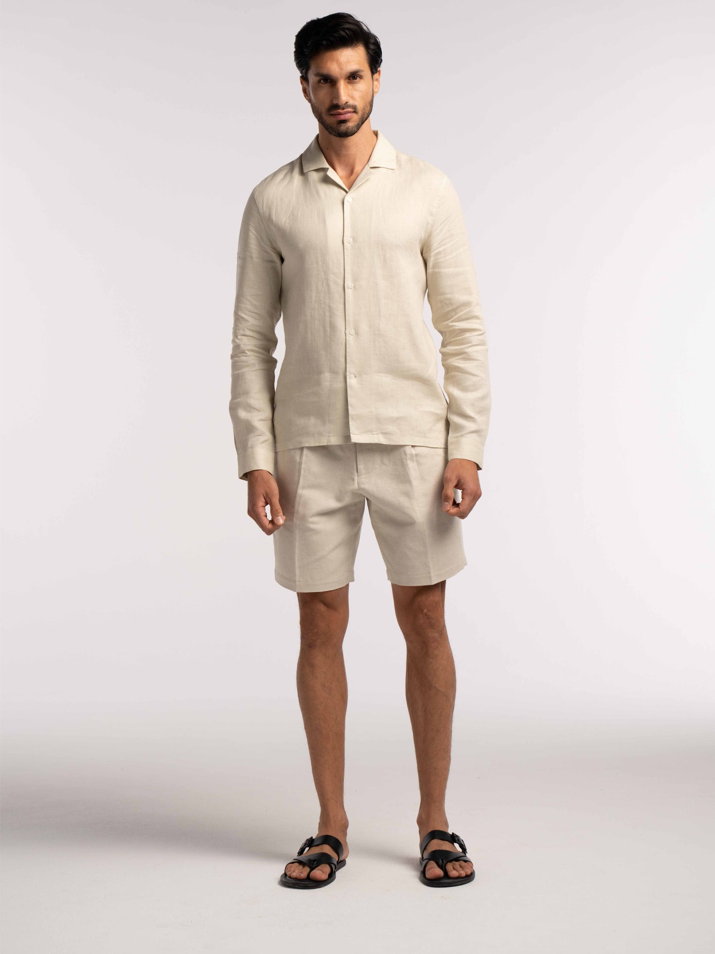 Arista Linen Shirt in Monte Stone