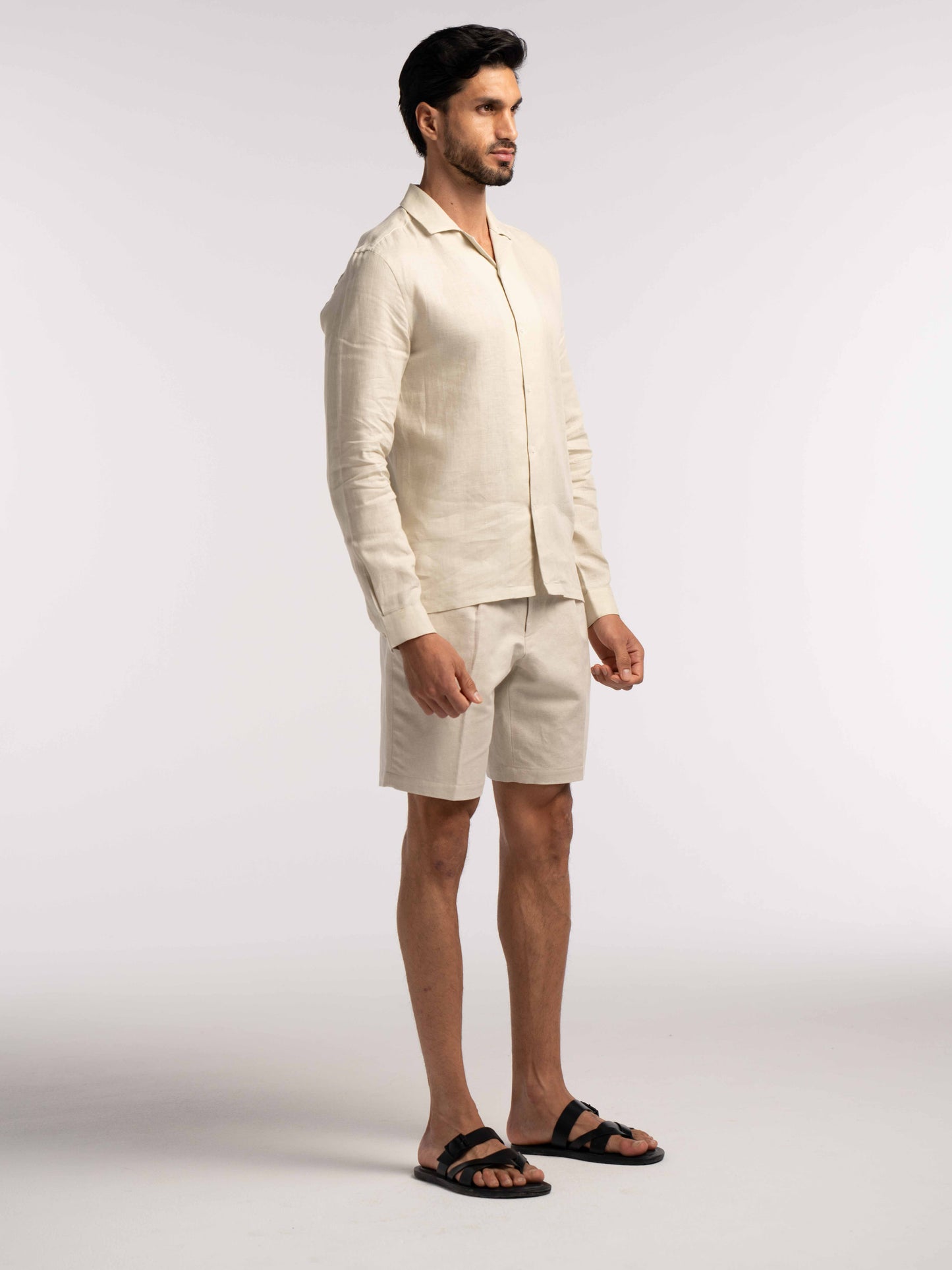 Arista Linen Shirt in Monte Stone