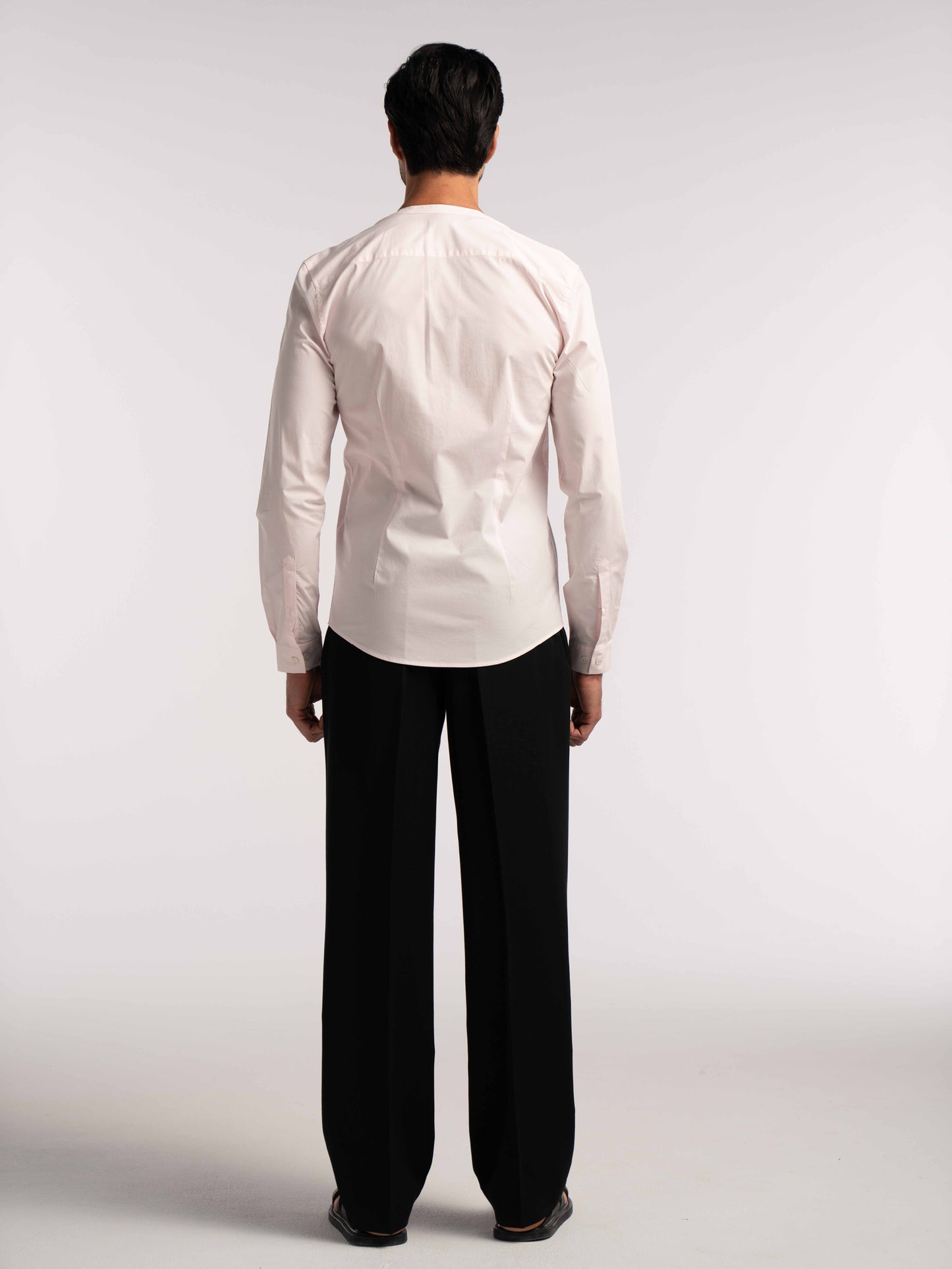Regent Poplin Shirt in Dusty Pink - Lewis James