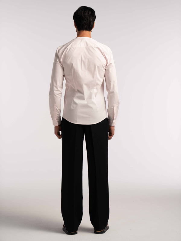 Regent Poplin Shirt in Dusty Pink - Lewis James