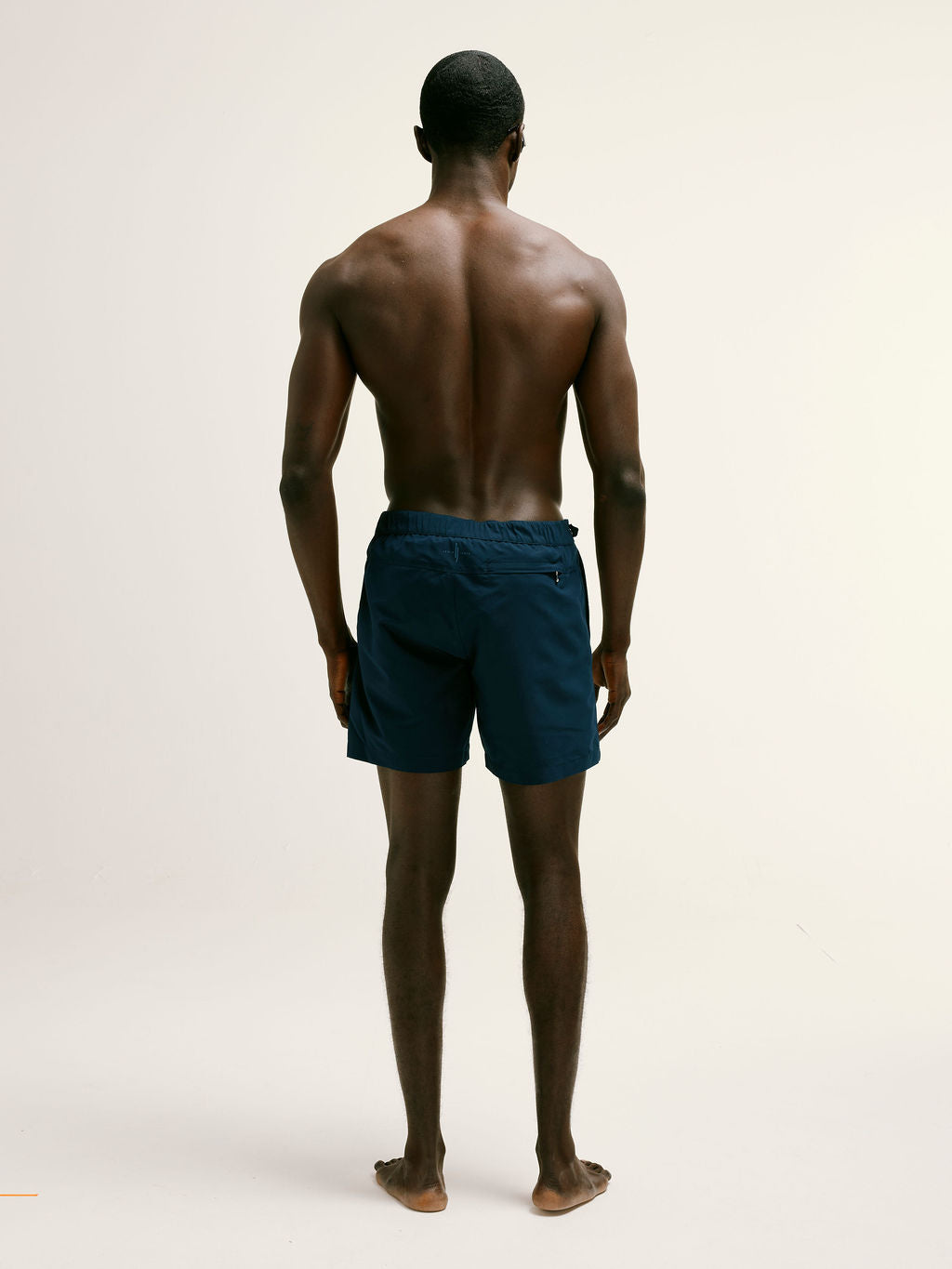 Stain-Resistant Half Elasticated Smart Swim Short in Navy