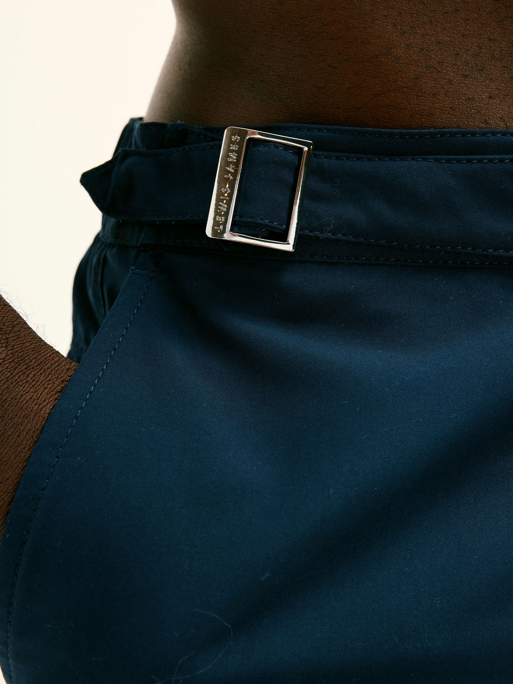 Stain-Resistant Half Elasticated Smart Swim Short in Navy