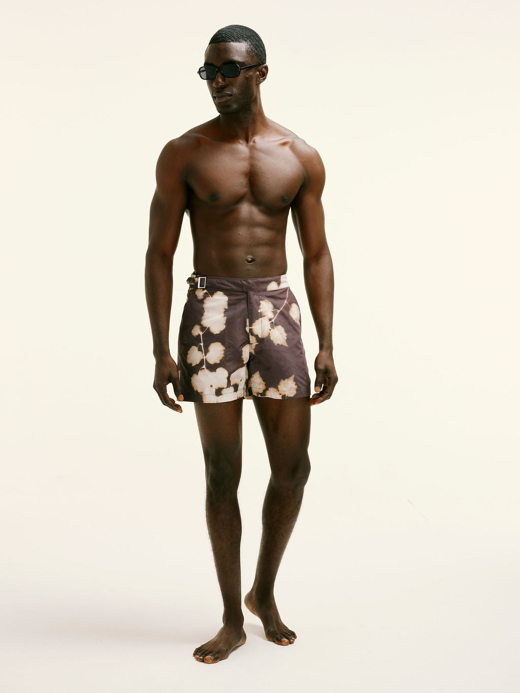 Brown Branch Print Smart Original Swimshorts