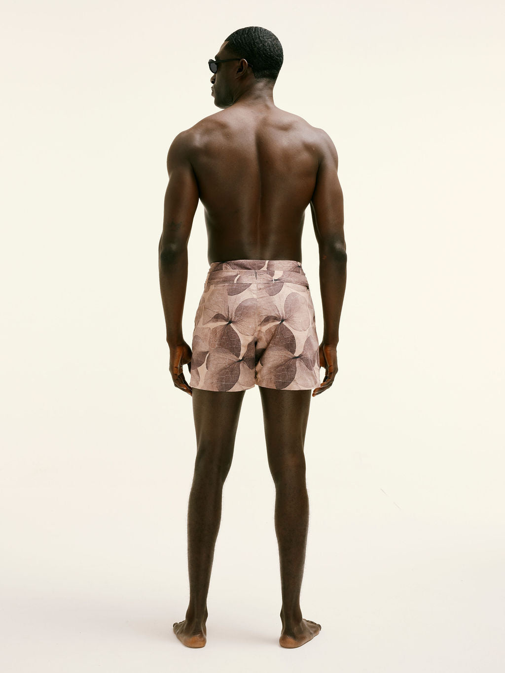 Floral Print Smart Original Swim Shorts in Brown