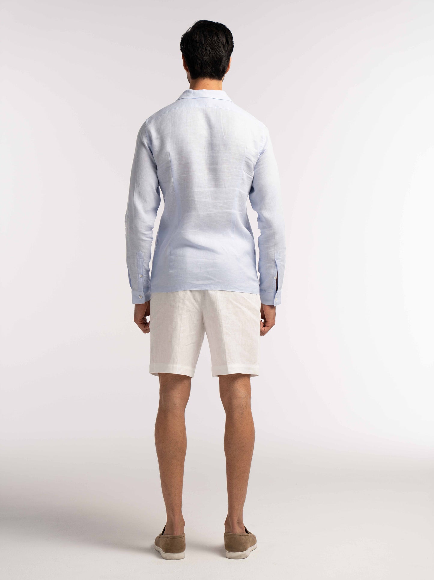 Arista Linen Shirt in Celeste Blue