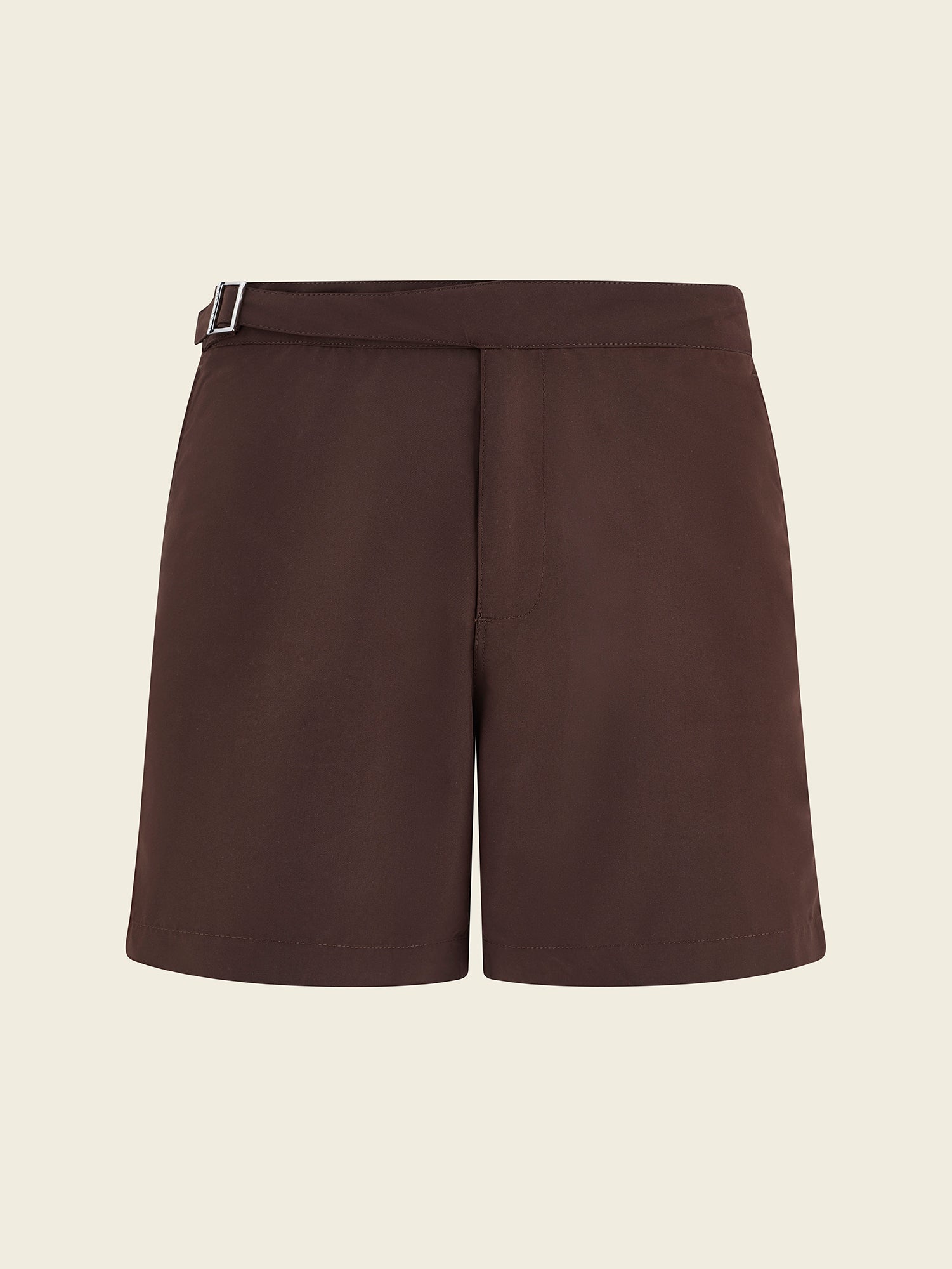Brown Smart Longline Length Swimshort
