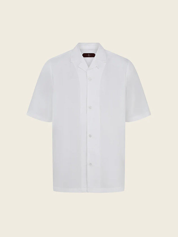 Tailored LJ Embroidered Shirt in White