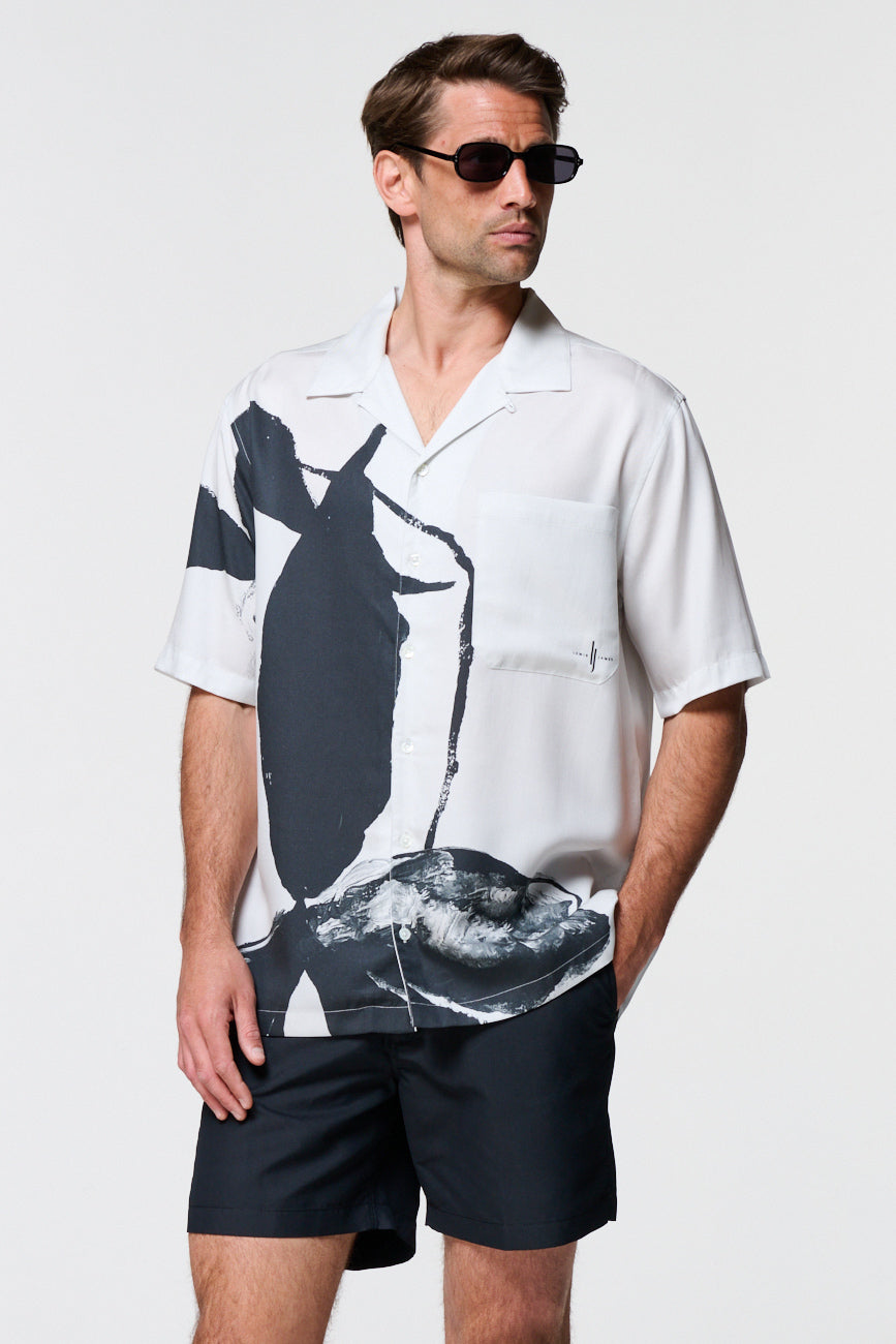 Iris Floral Printed Tencel Shirt