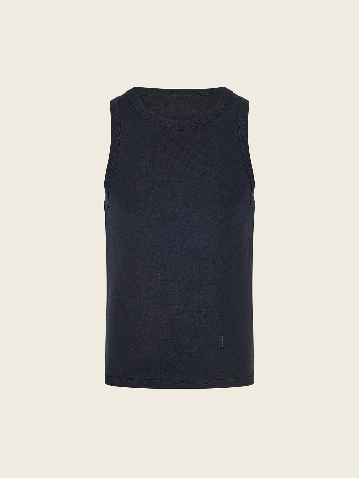 Essential Embroidered Tank in Black - Lewis James