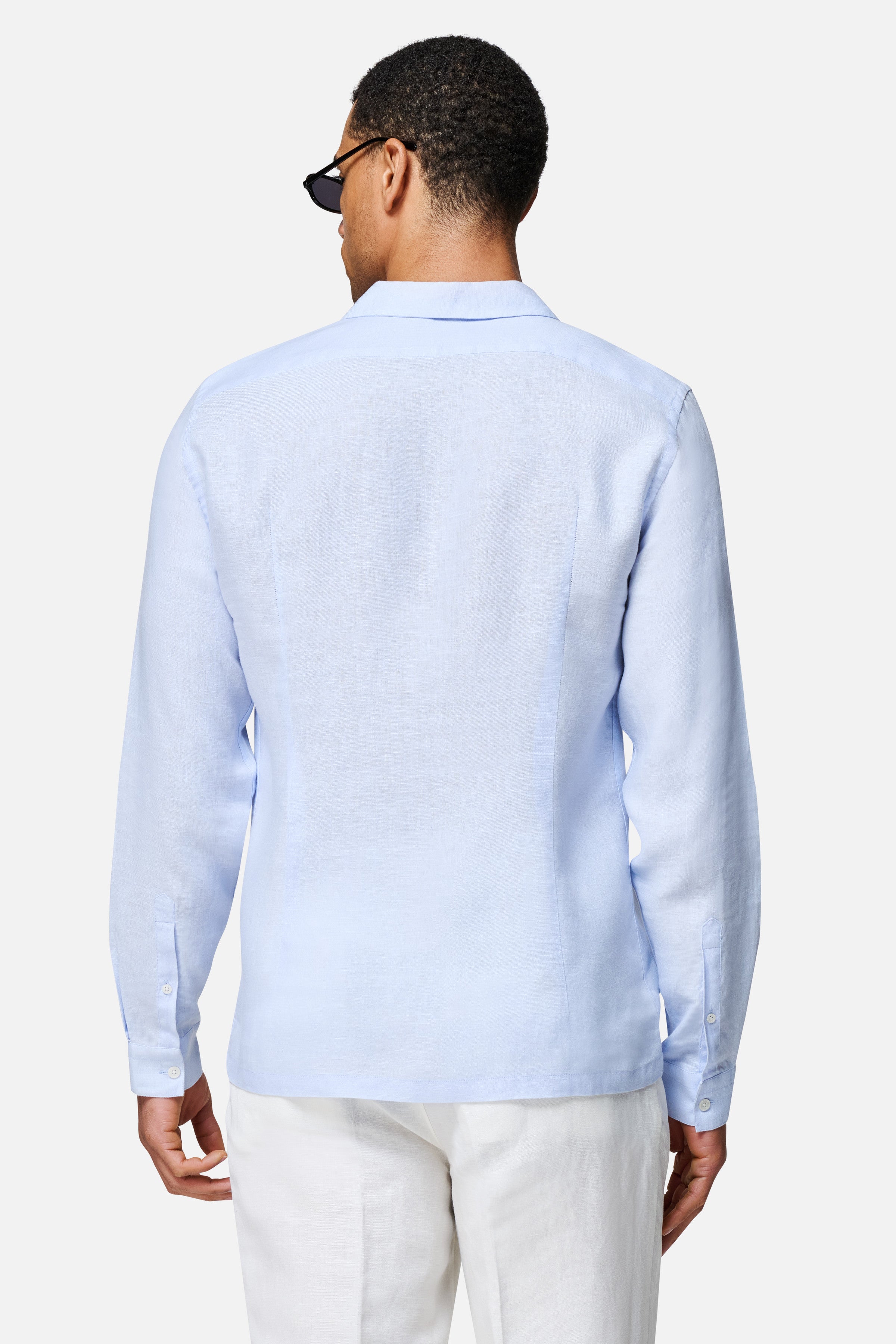 Arista Linen Cuban-Collar Shirt — Lewis James
