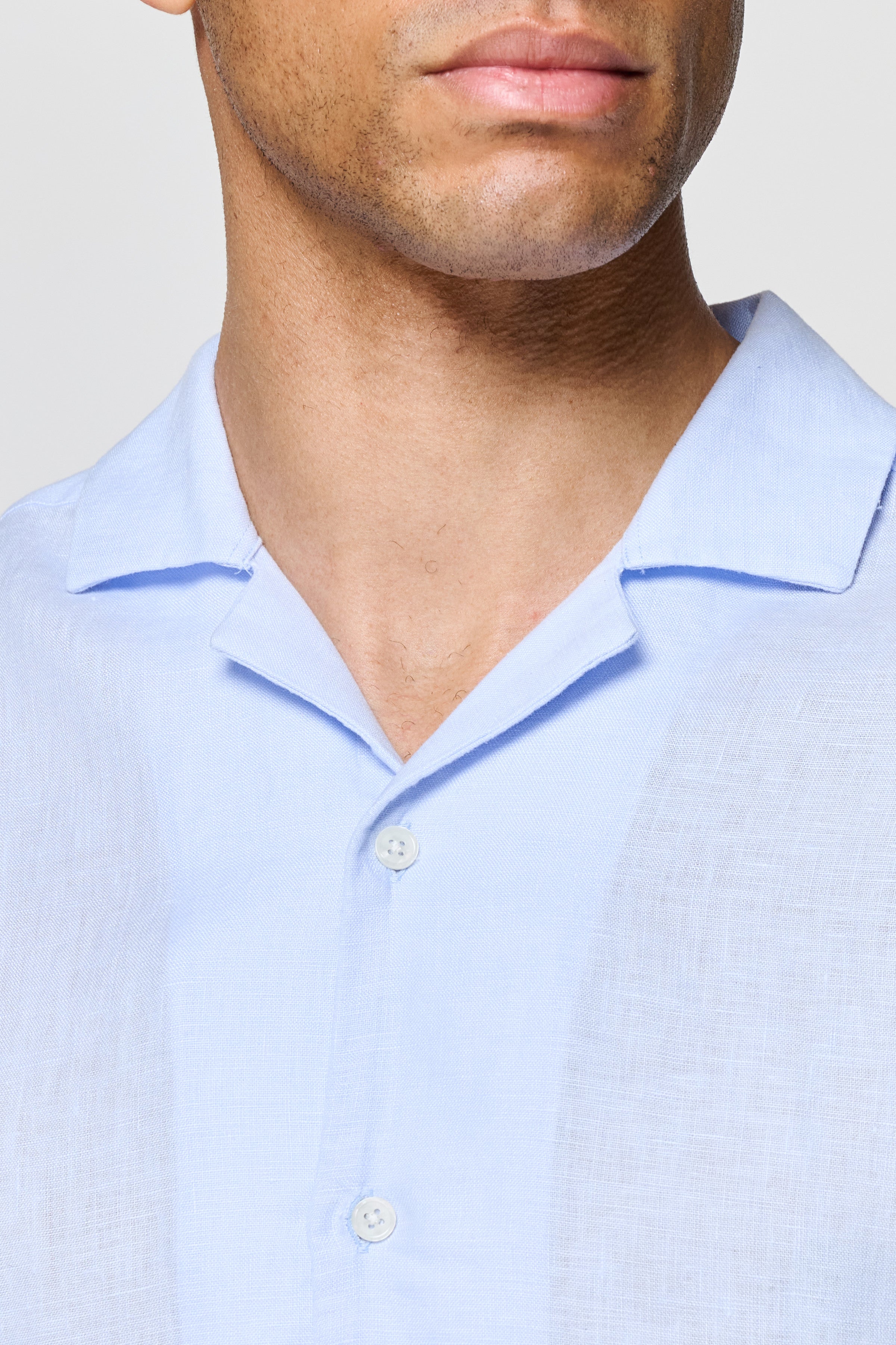 Arista Linen Cuban-Collar Shirt — Lewis James