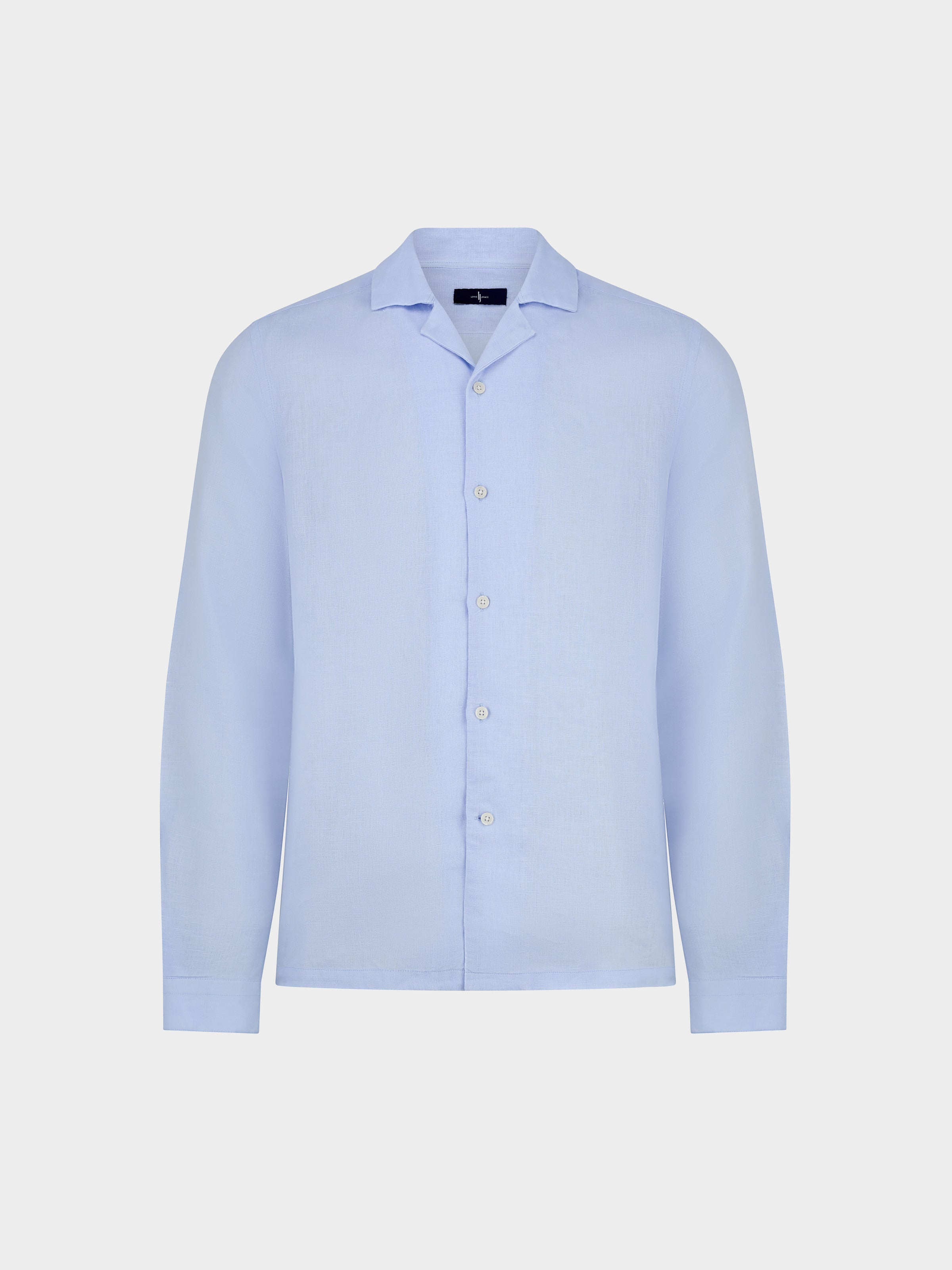 Arista Linen Cuban-Collar Shirt