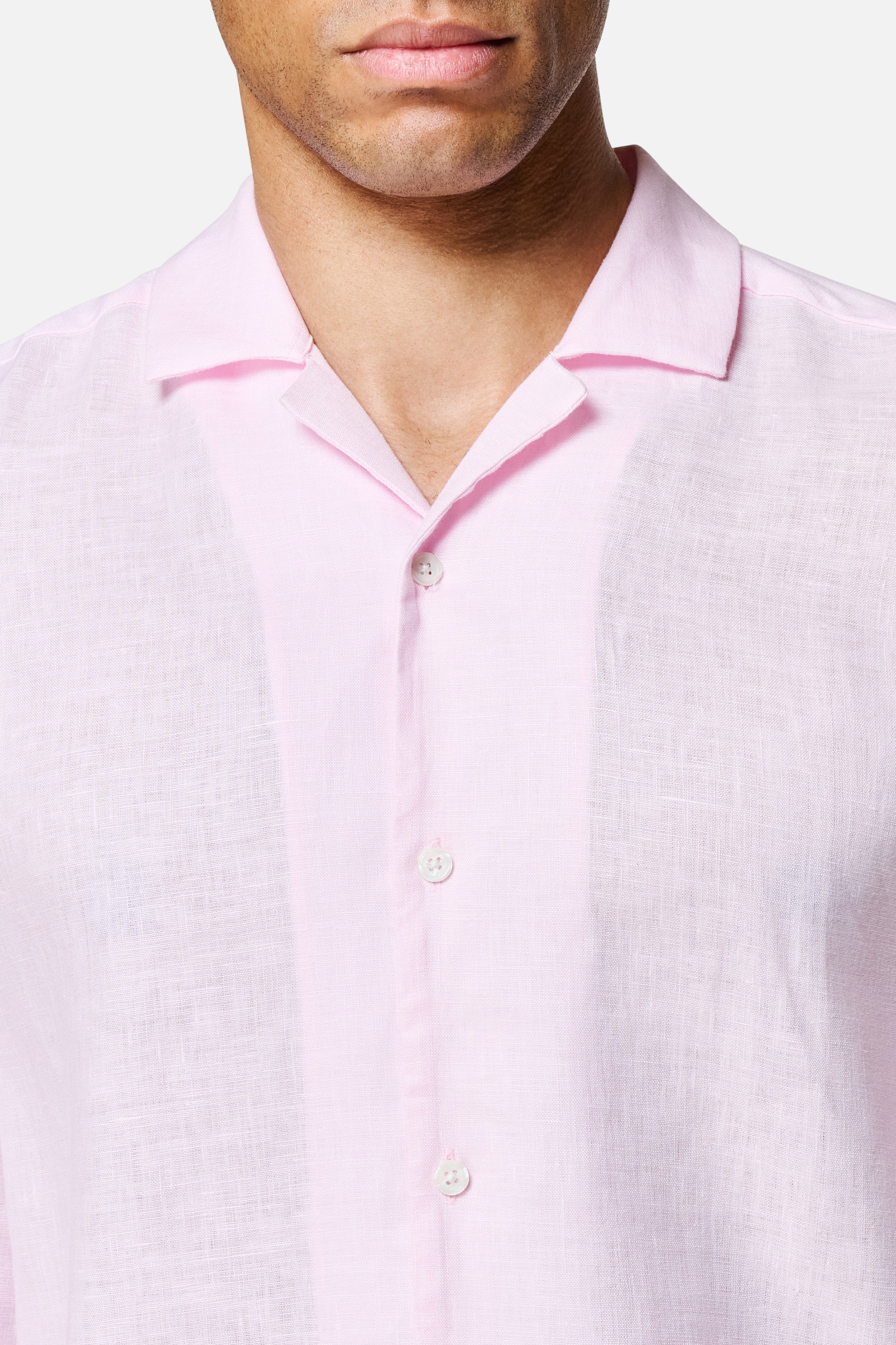 Arista Linen Cuban-Collar Shirt — Lewis James