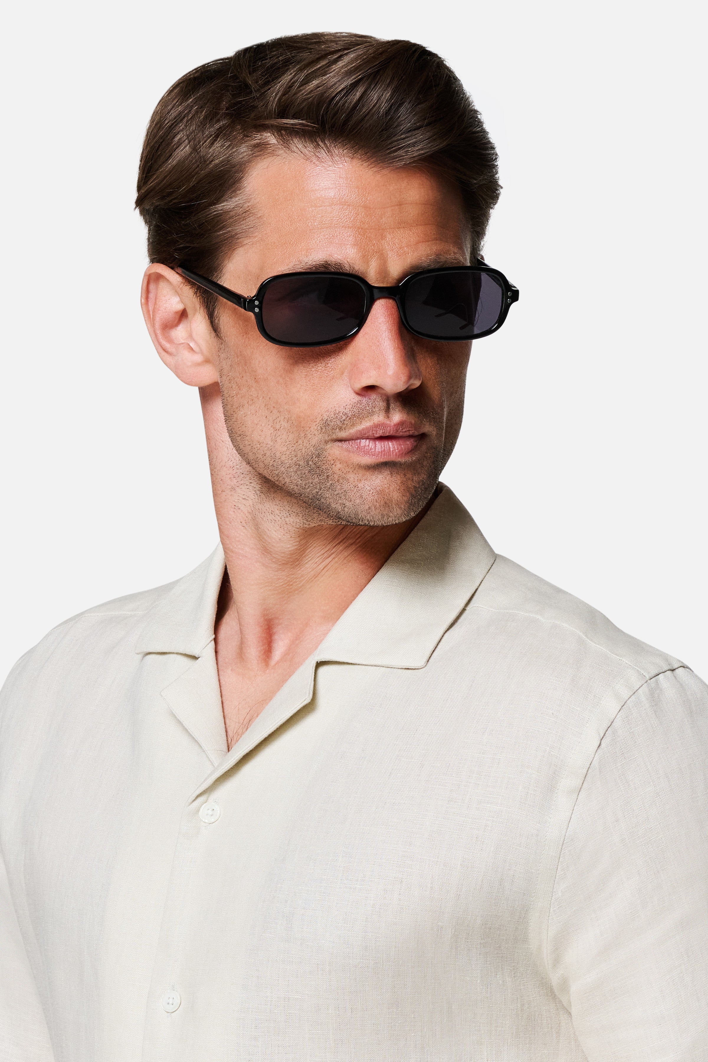 Arista Linen Cuban-Collar Shirt