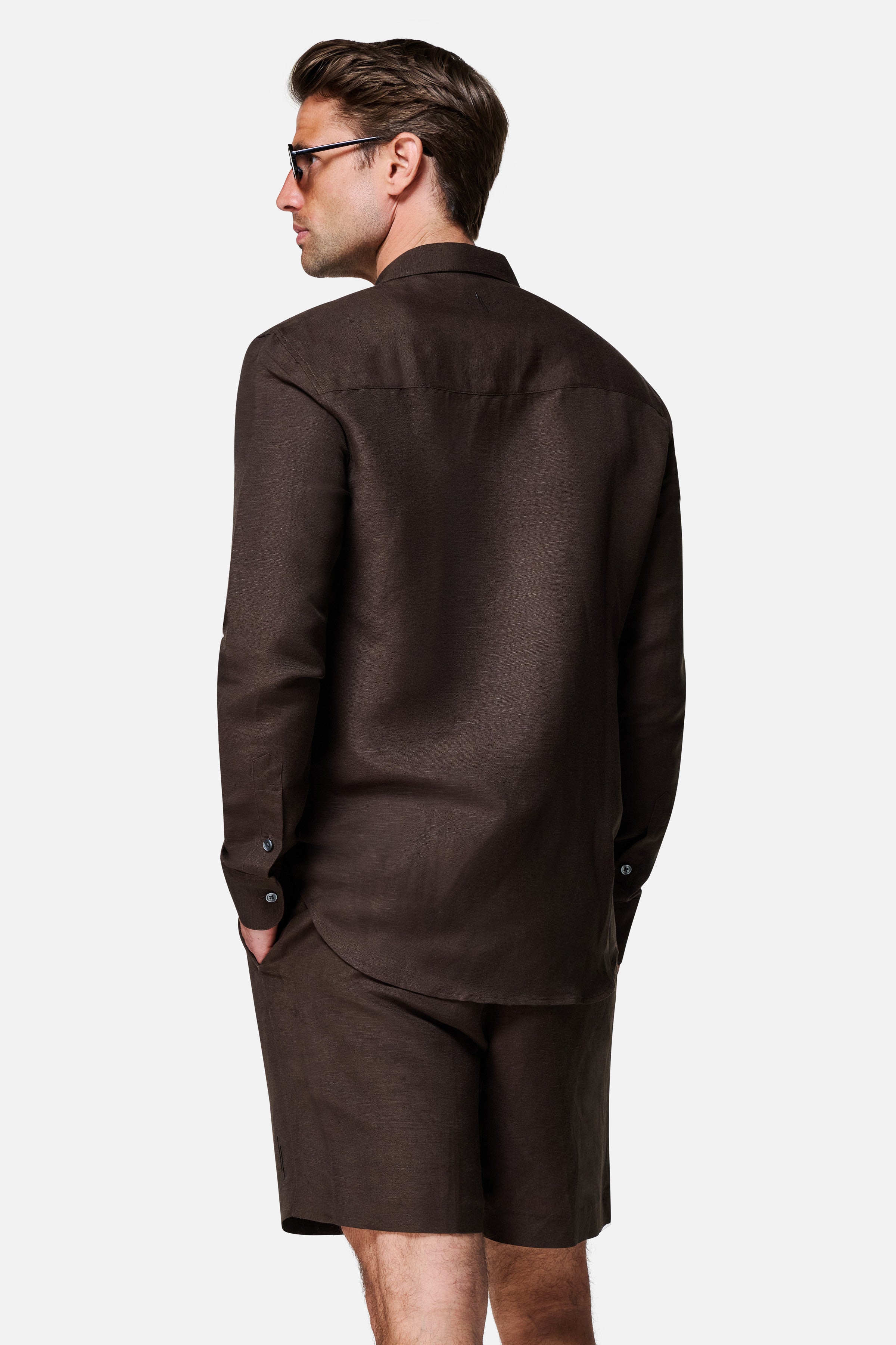 Daniel Long-Sleeve Linen Safari Shirt