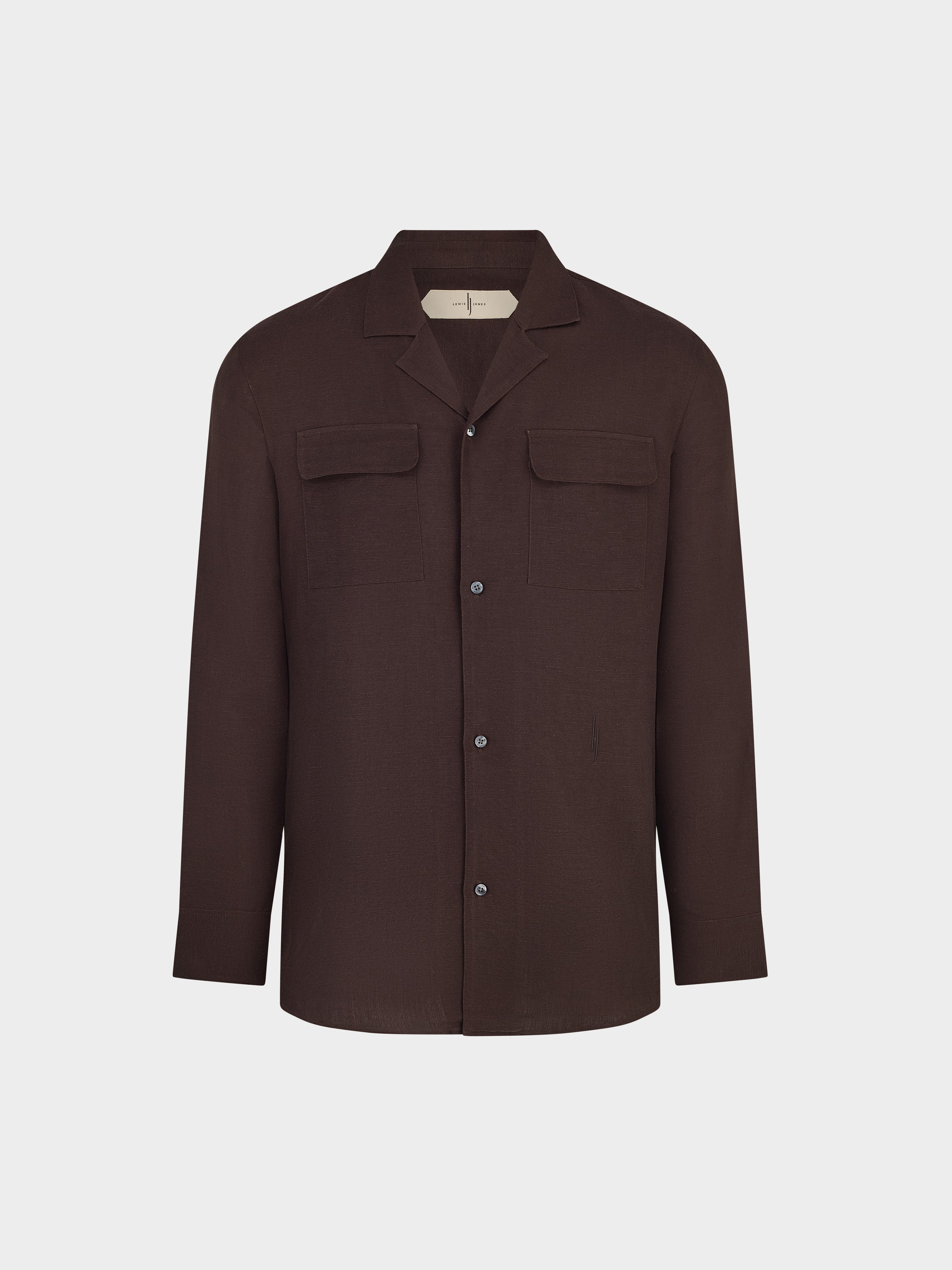Daniel Long-Sleeve Linen Safari Shirt