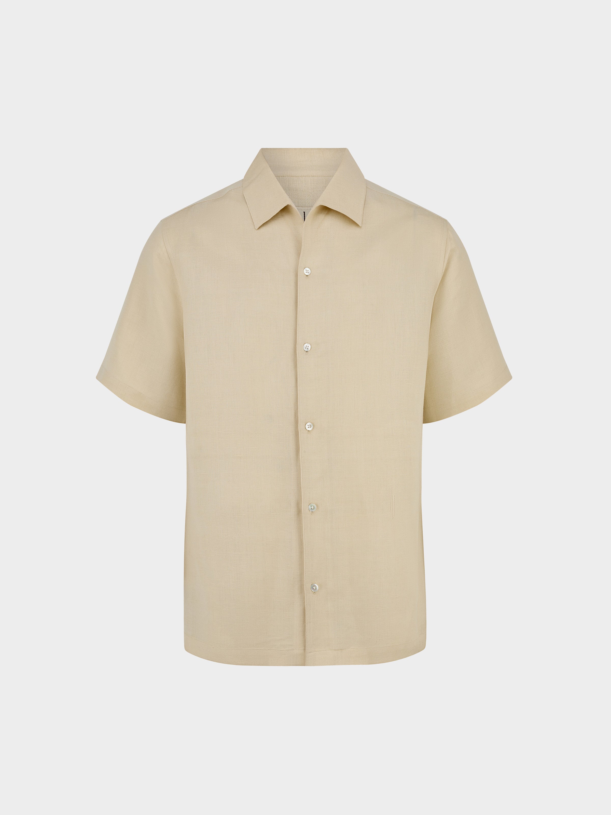 Fabio Linen Viscose Short-Sleeve Shirt