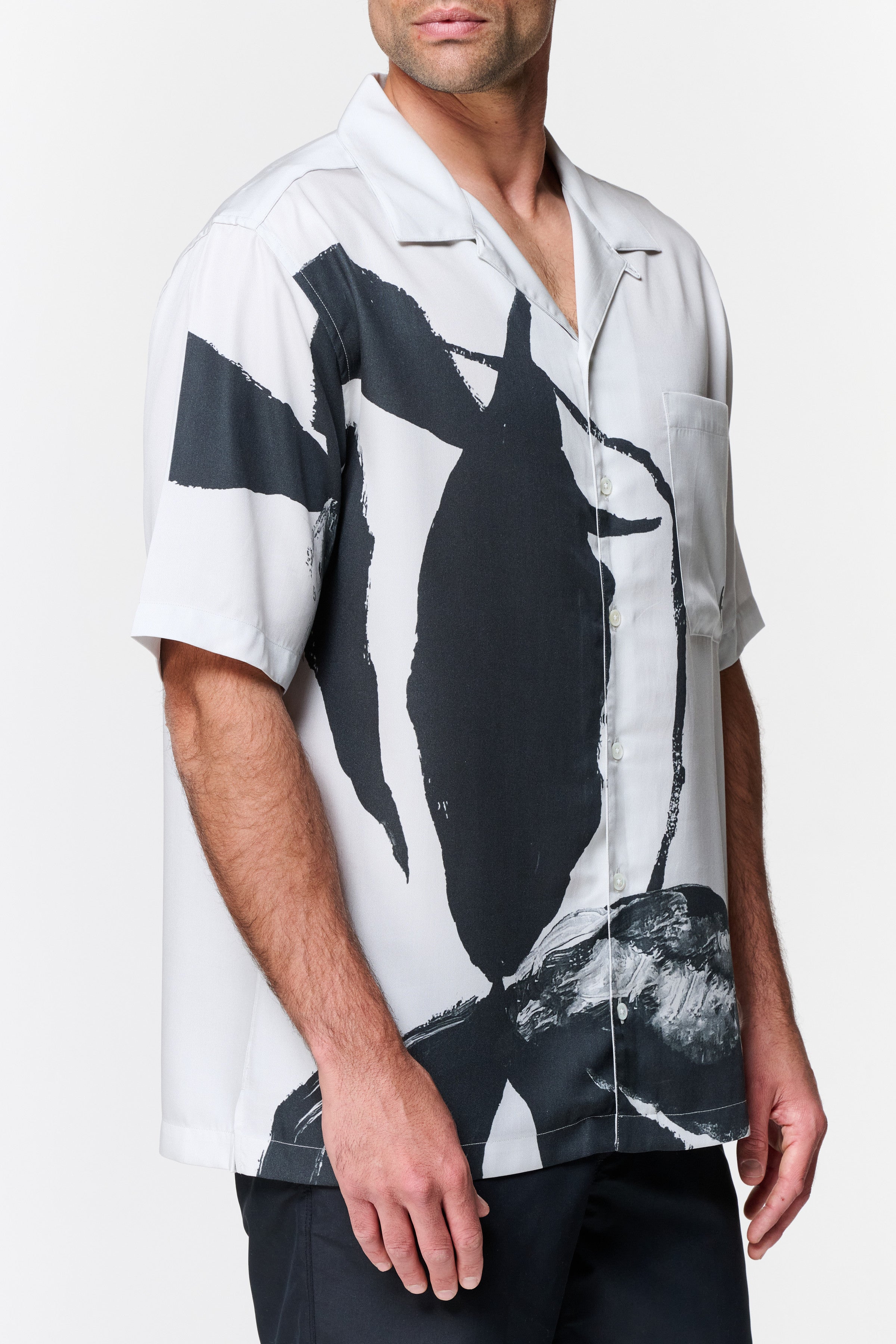 Iris Floral Printed Tencel Shirt