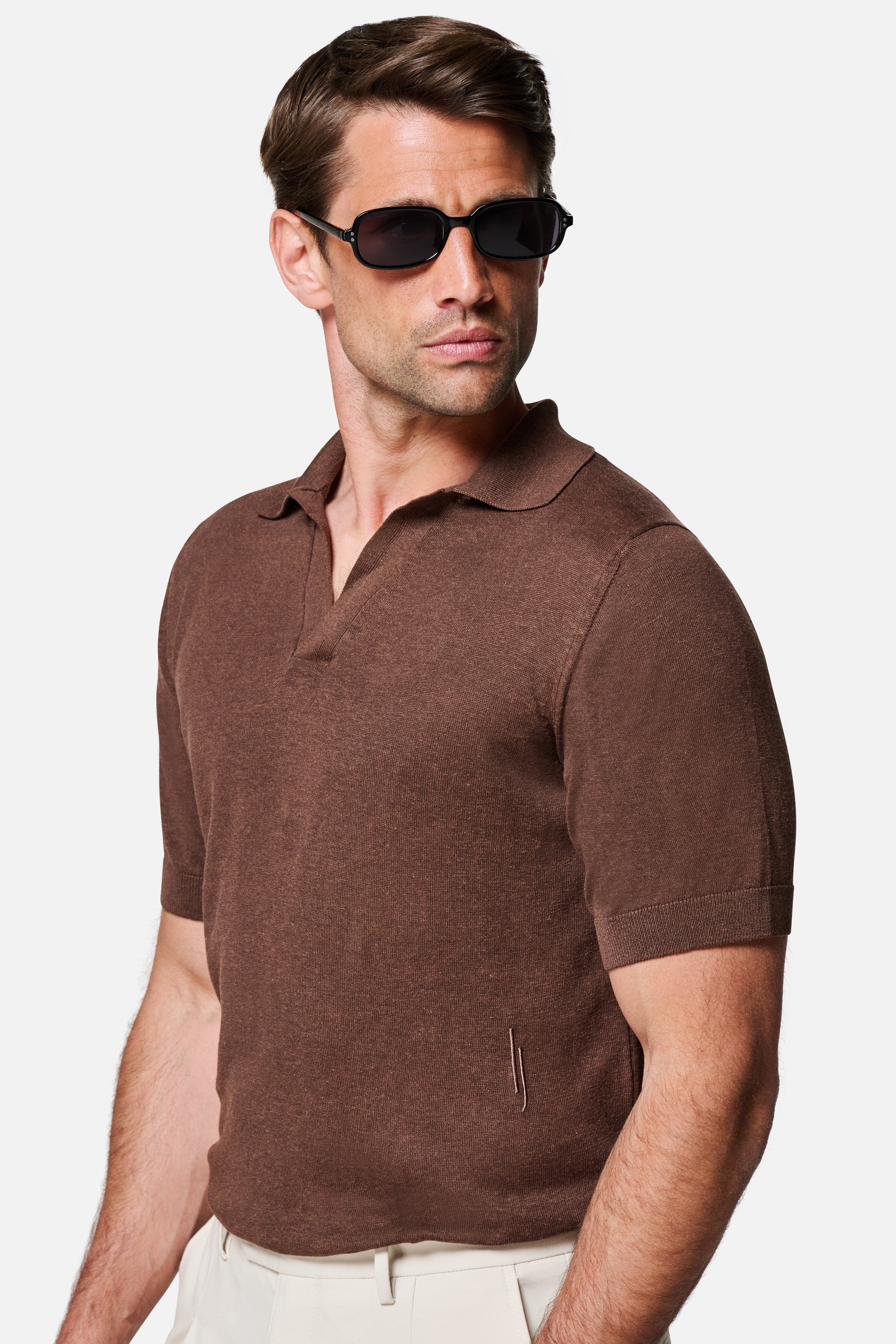 Leo Open Collar Polo