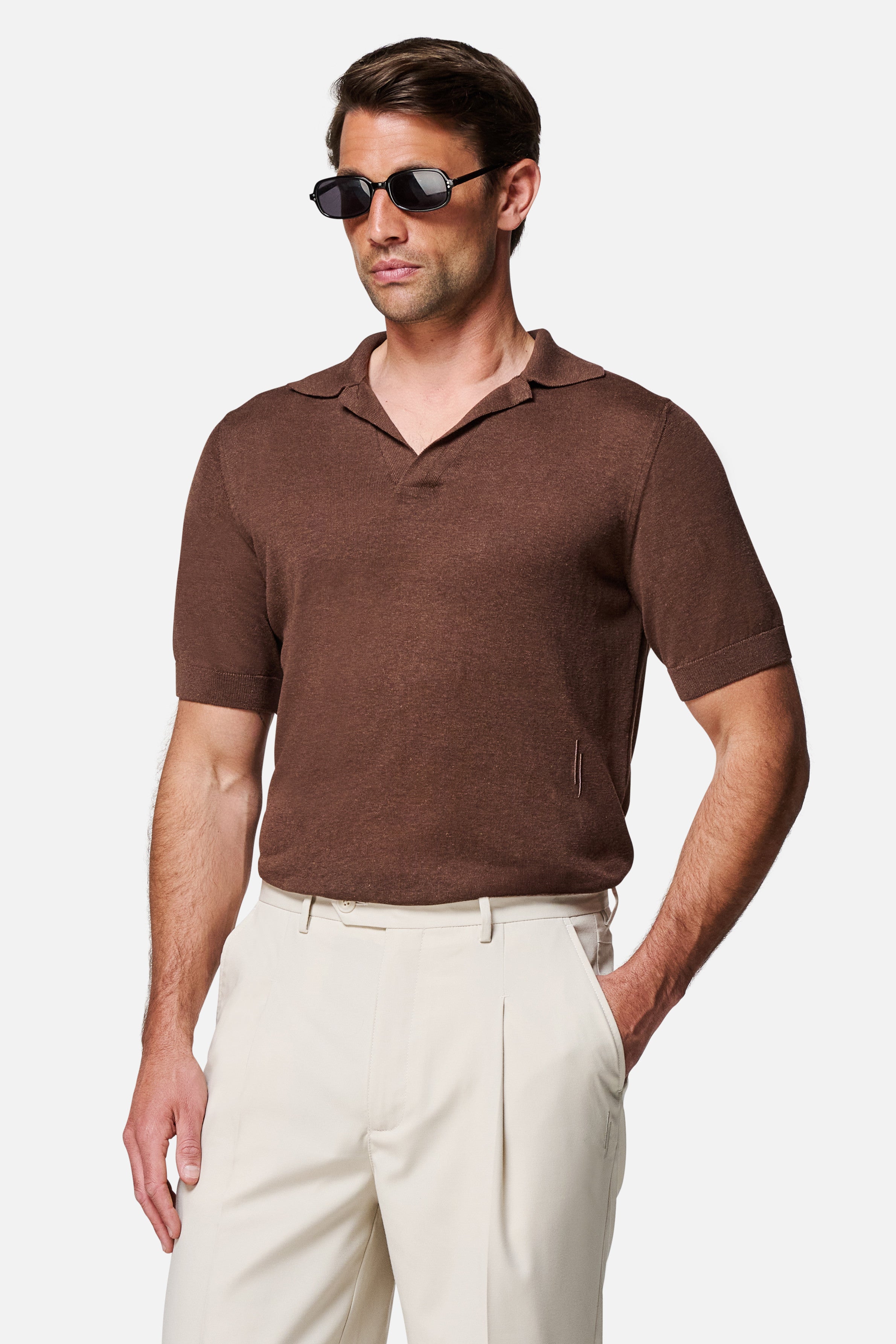 Leo Open Collar Polo