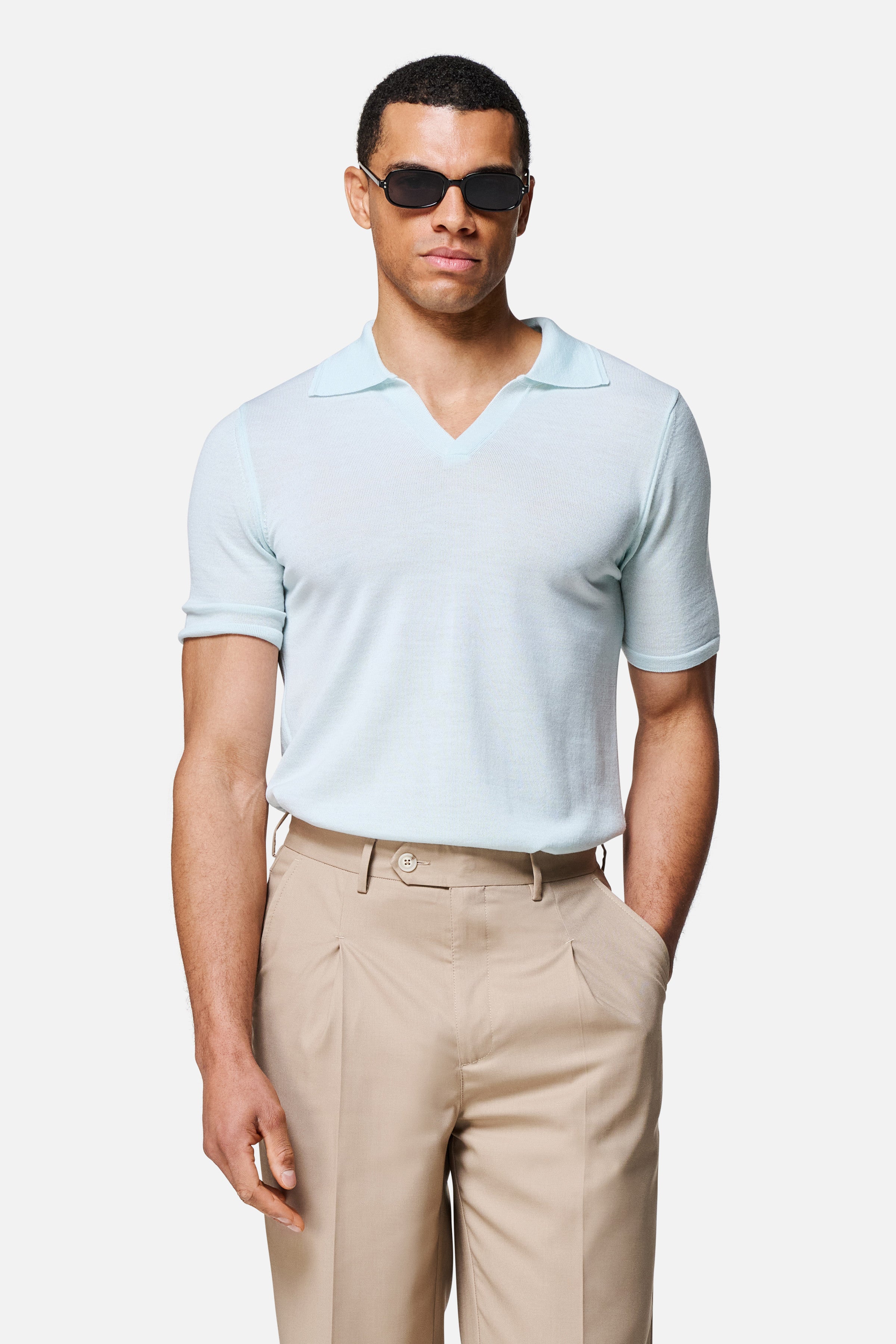 Luca Merino Wool Polo