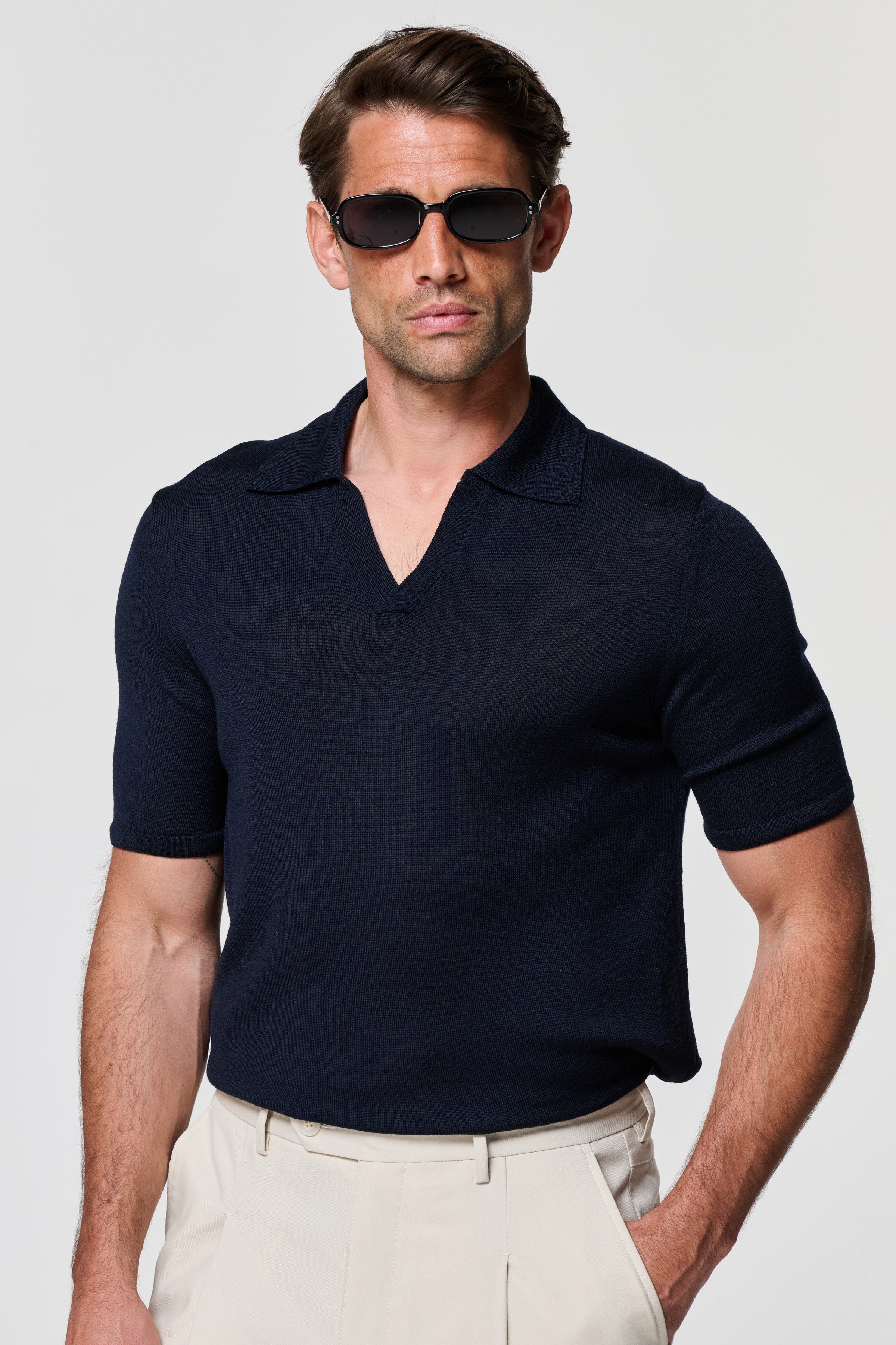 Luca Merino Wool Polo — Lewis James