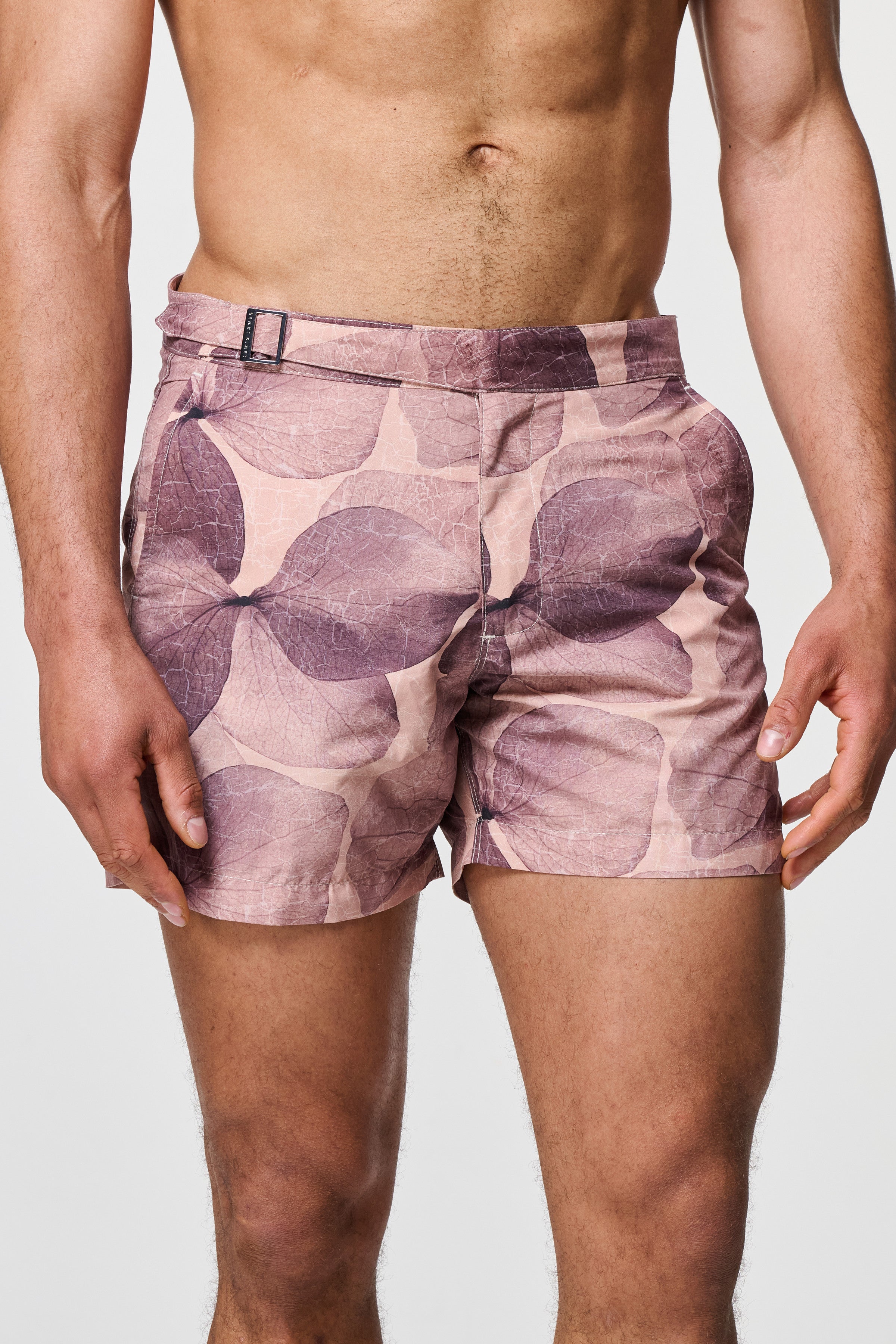 Macro Floral Print Swim Short