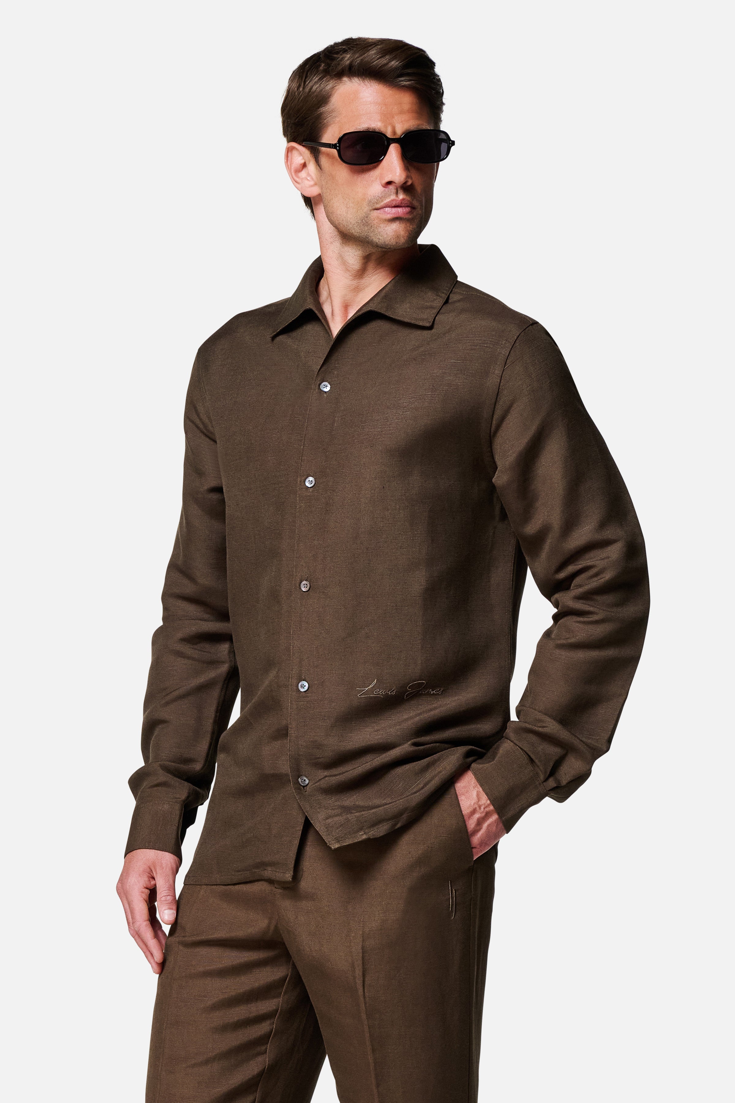 Nico Long-Sleeve Linen-Viscose Shirt