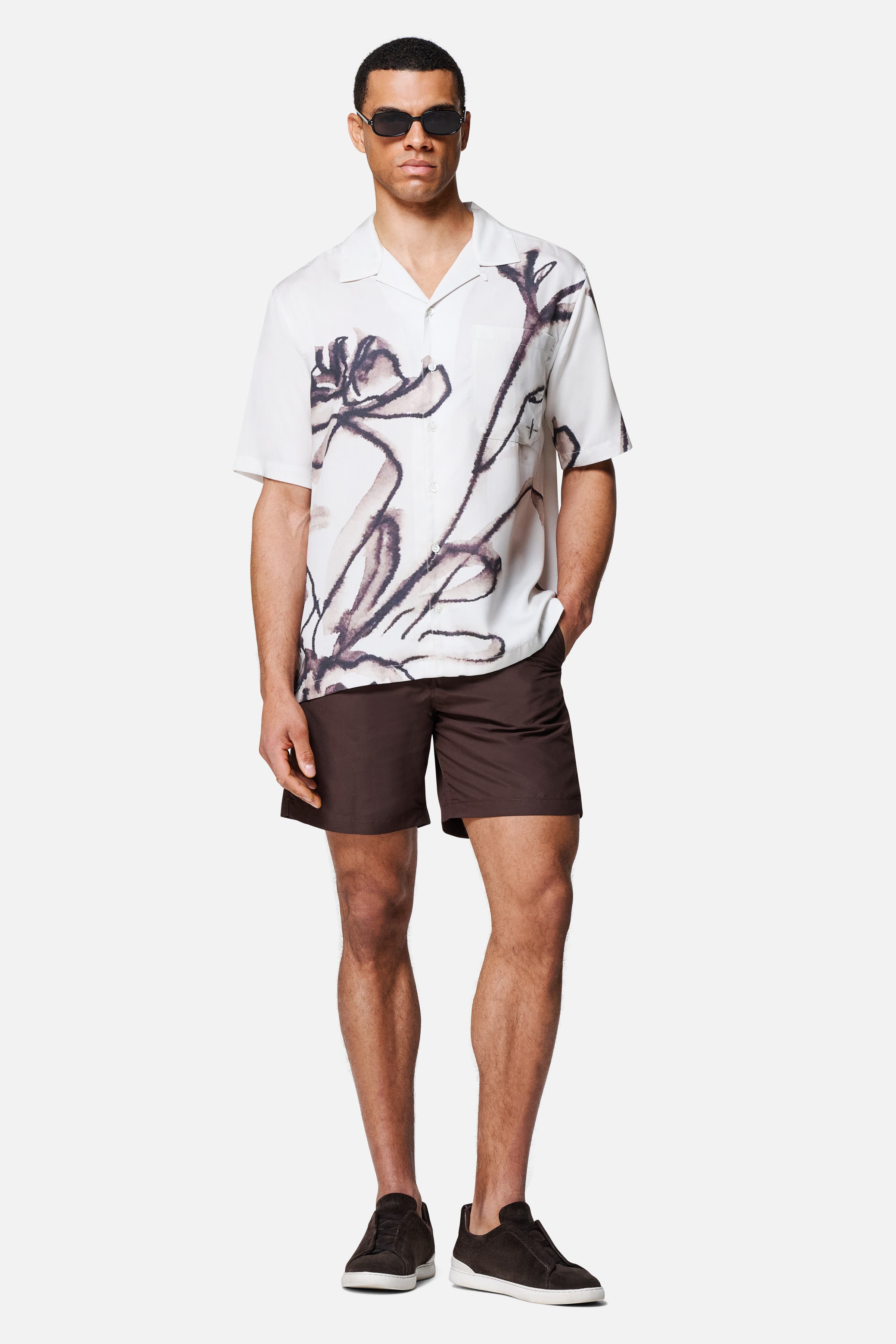 Poppy Floral Printed Tencel Shirt