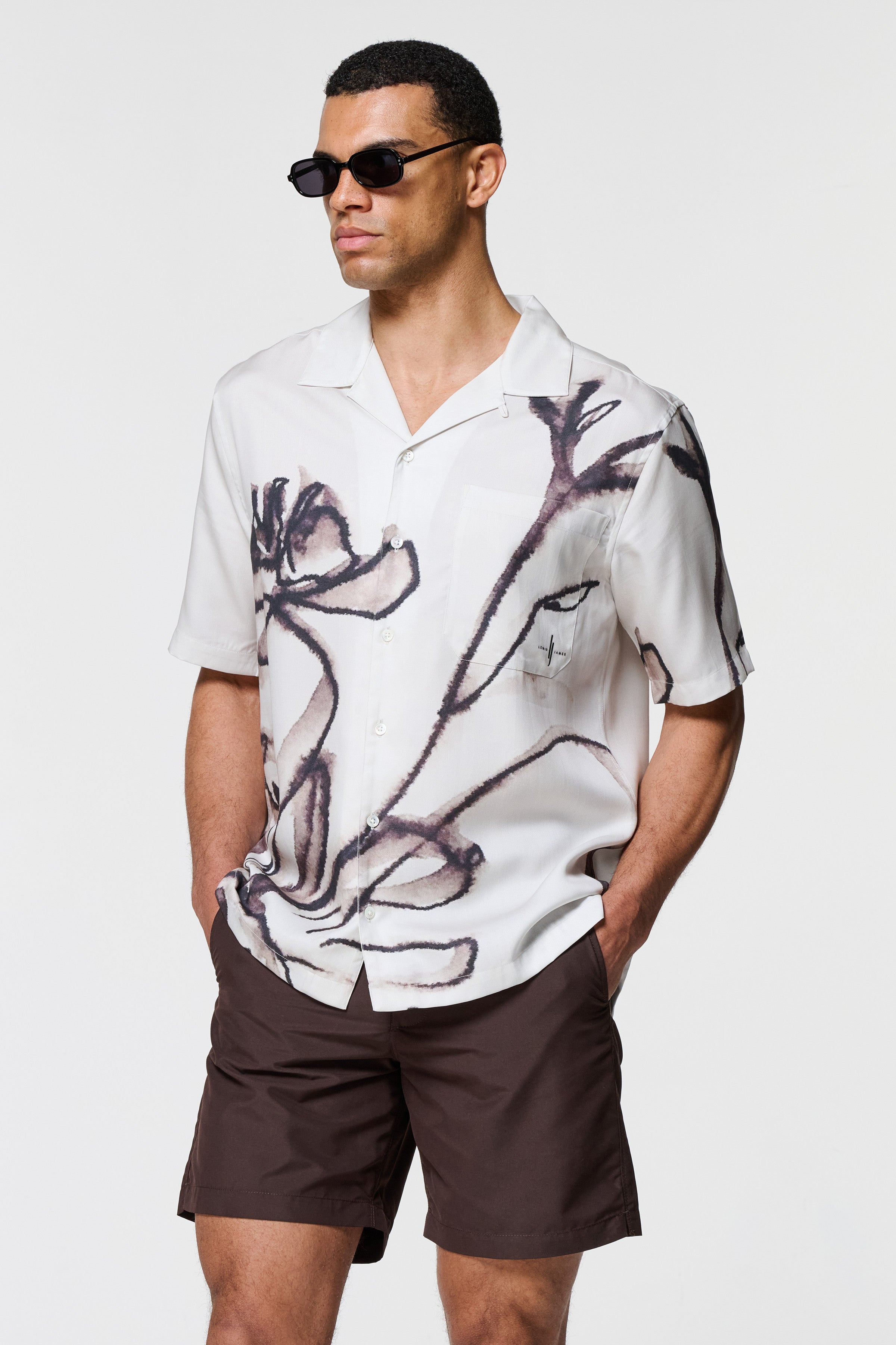 Poppy Floral Printed Tencel Shirt