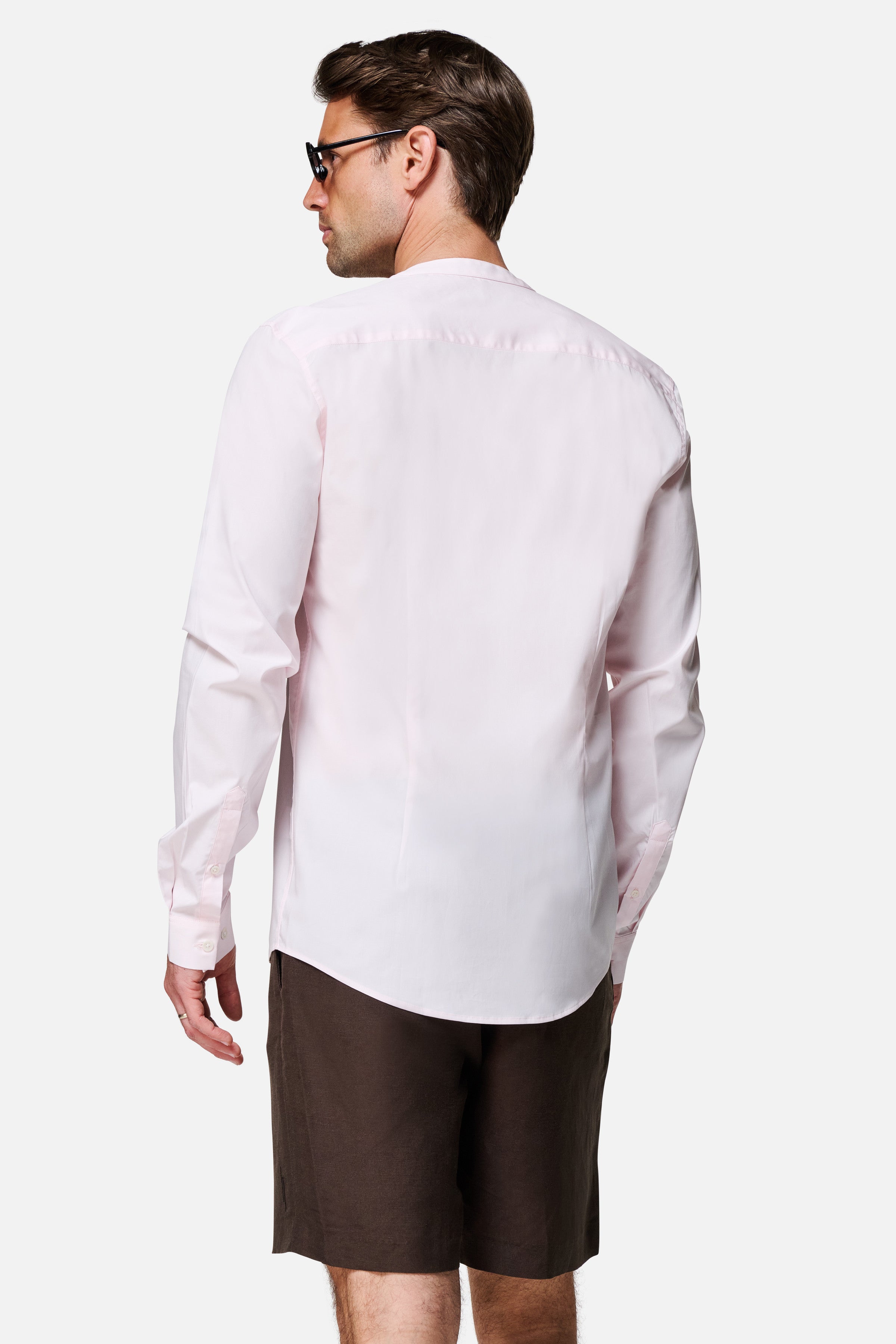 Regent Poplin Grandad-Collar Shirt