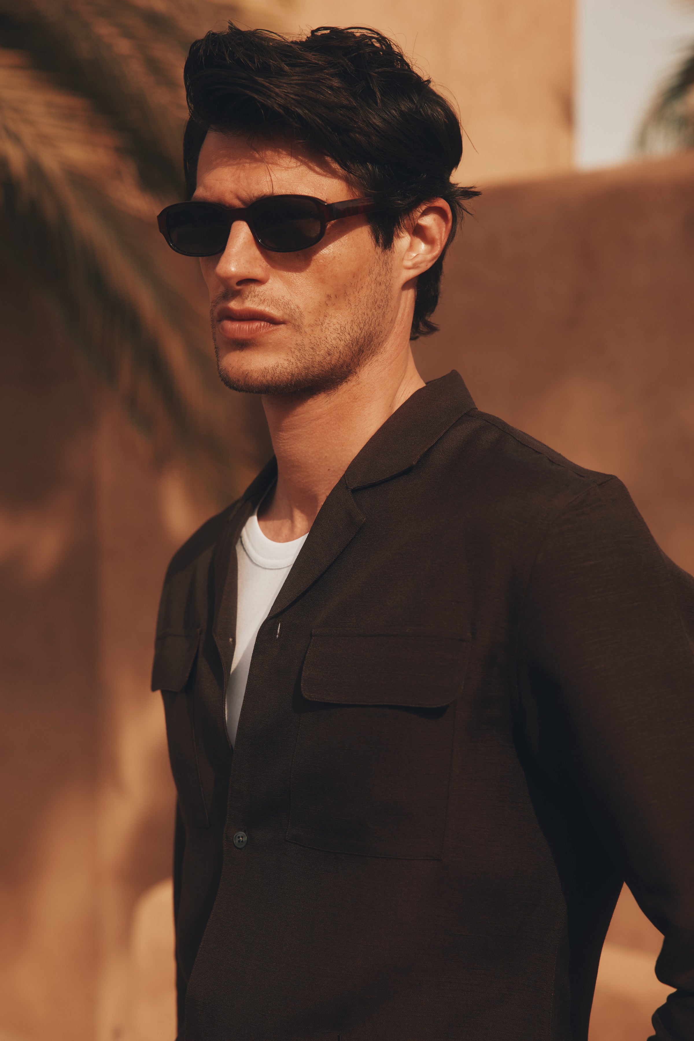 Daniel Long-Sleeve Linen Safari Shirt