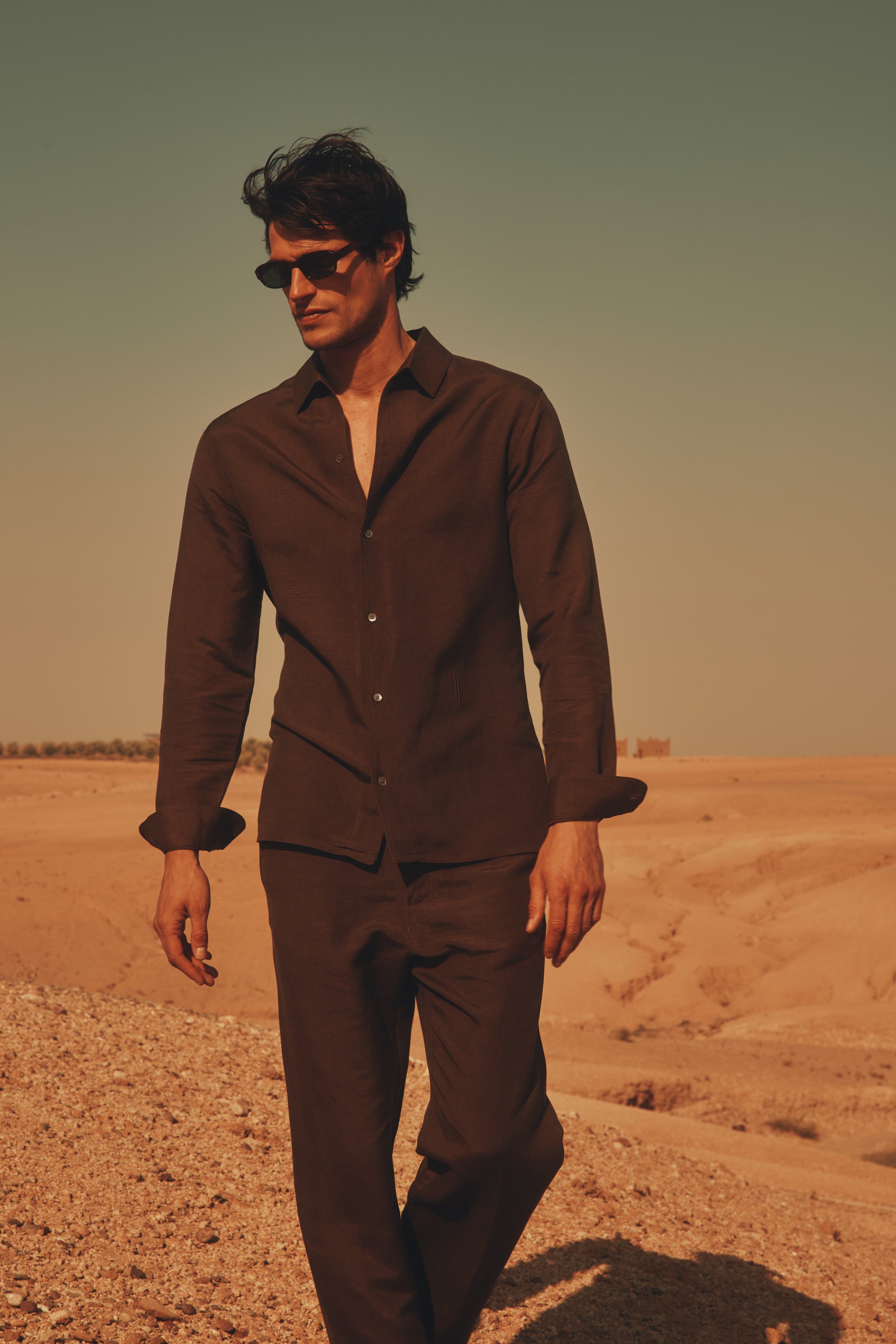 Nico Long-Sleeve Linen-Viscose Shirt