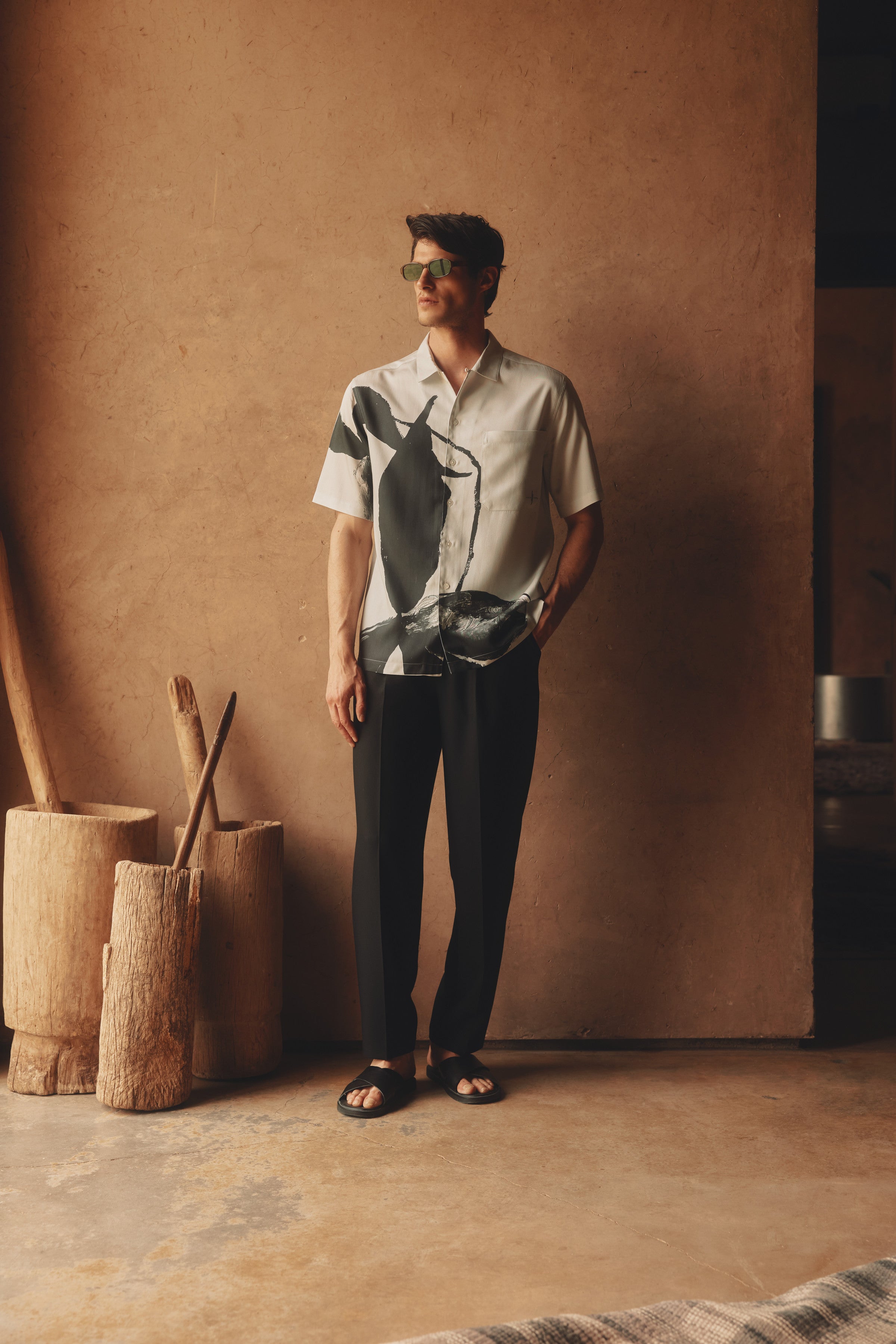 Iris Floral Printed Tencel Shirt