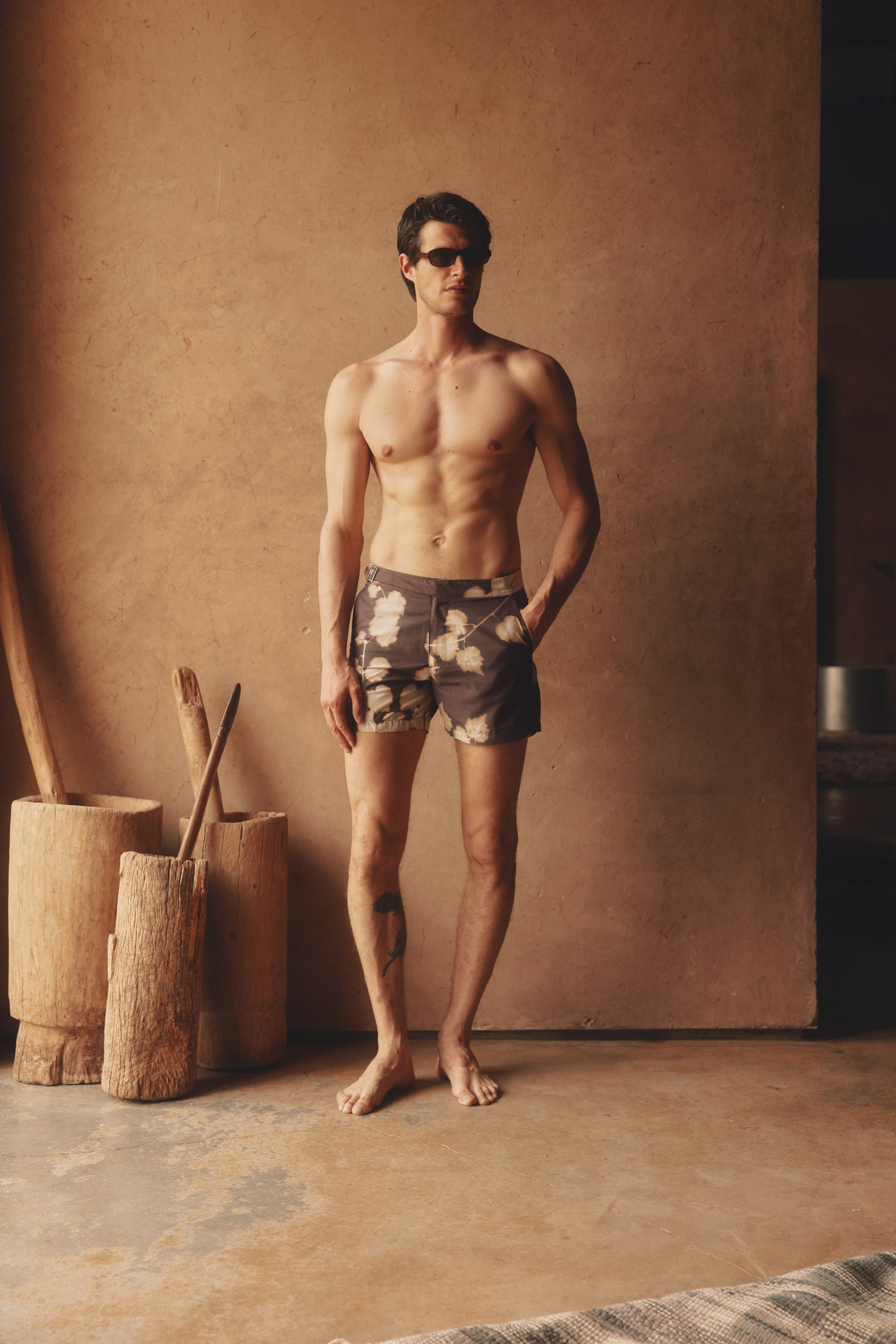 Diego Branch Print Swim Short