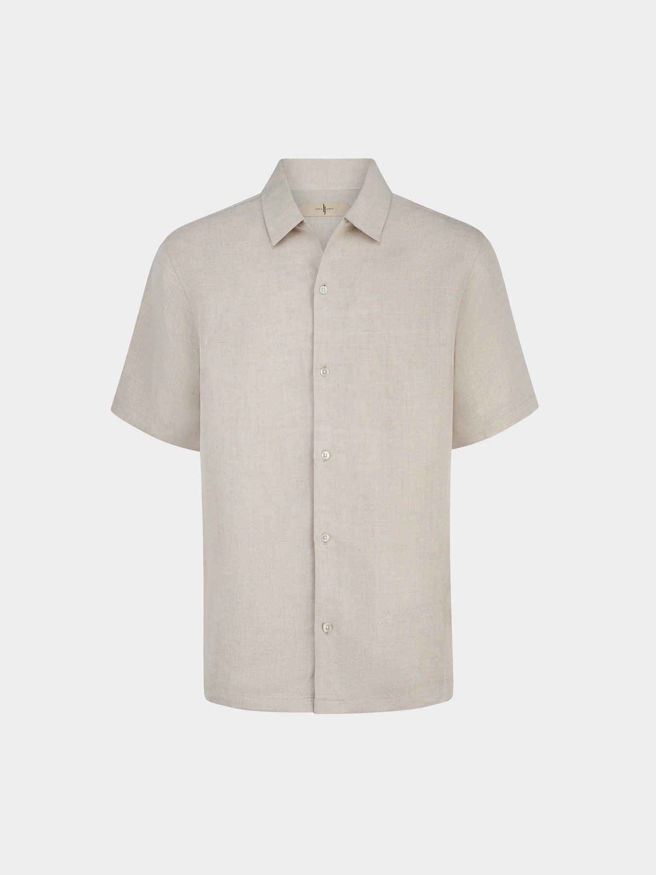 Fabio Linen Viscose Short-Sleeve Shirt