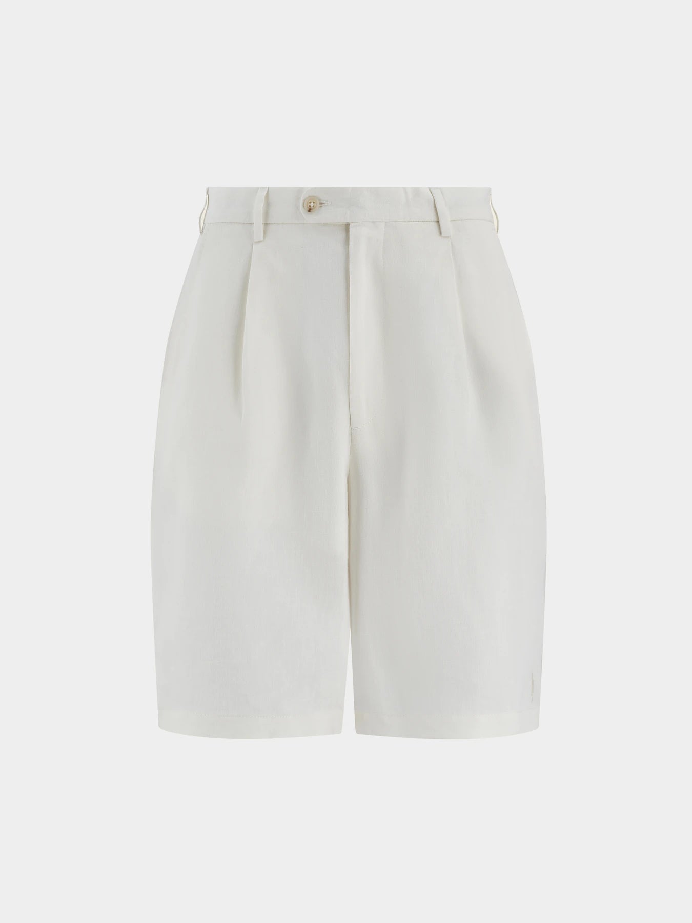 Gabriel Double Pleat Safari Linen Shorts