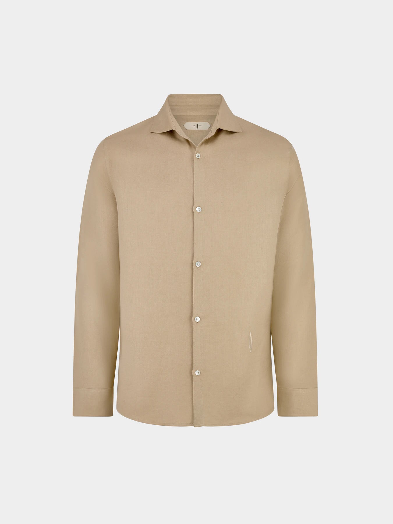 Emilio Cutaway Collar Linen-viscose Shirt