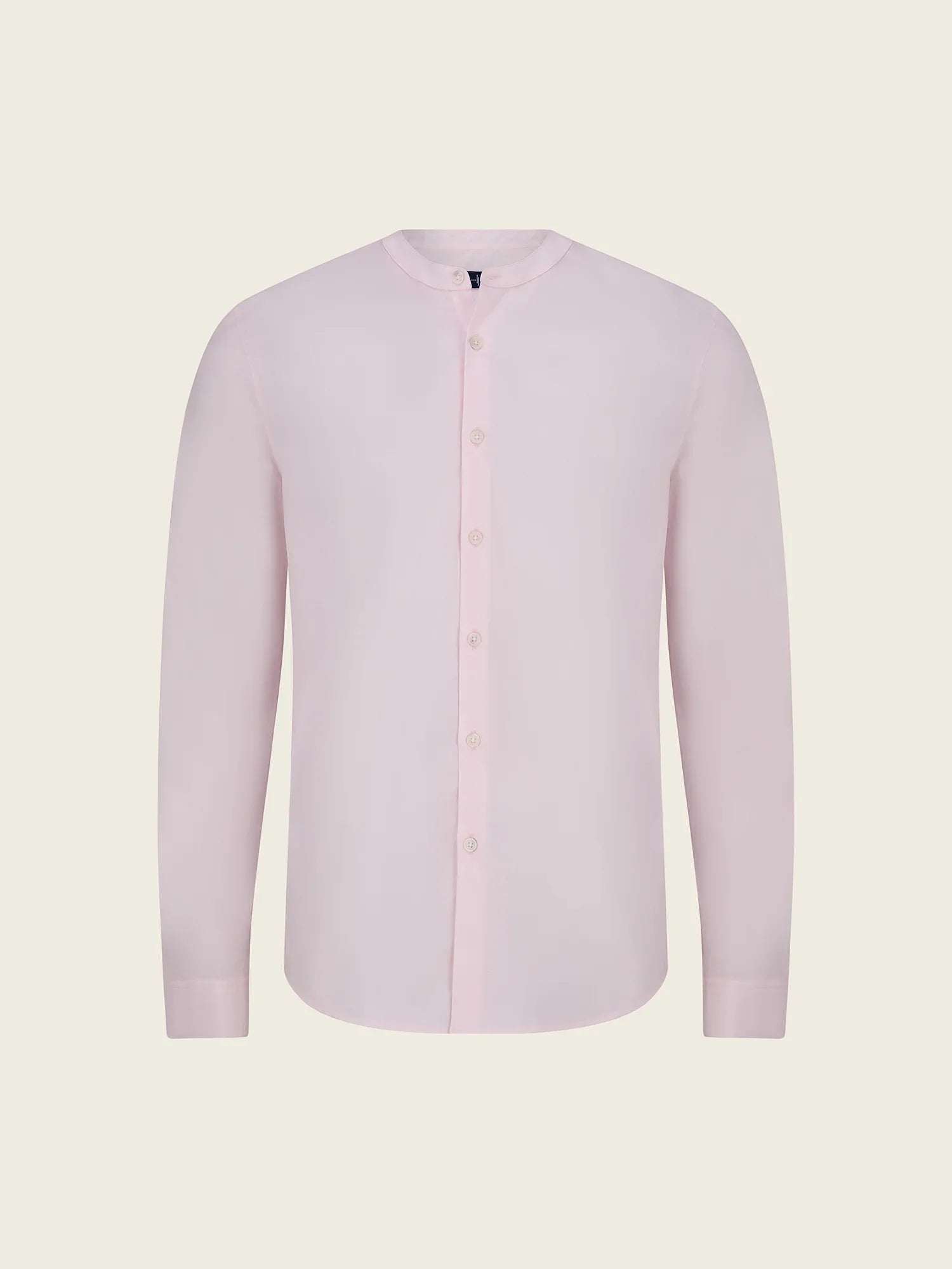 Regent Poplin Grandad - Collar Shirt in dusty pink - Lewis James