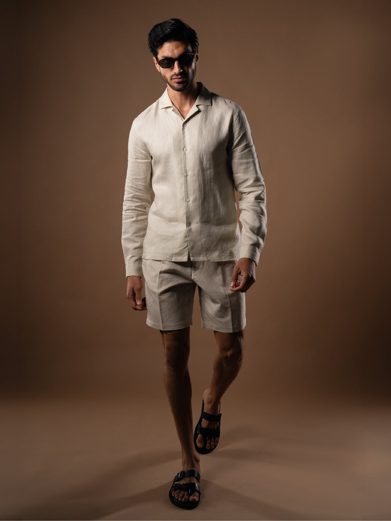 Arista Linen Shirt in Monte Stone