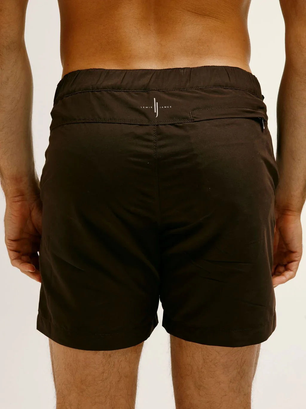 Smart Half - Elasticated Swim Shorts in Brown - Lewis James