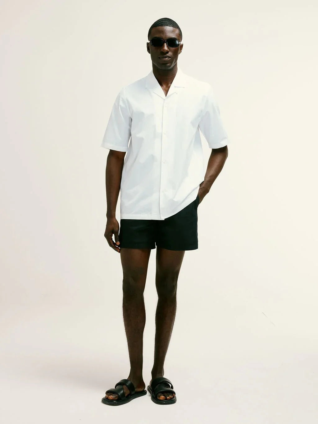 Smart Longline Length Swimshort in Black - Lewis James