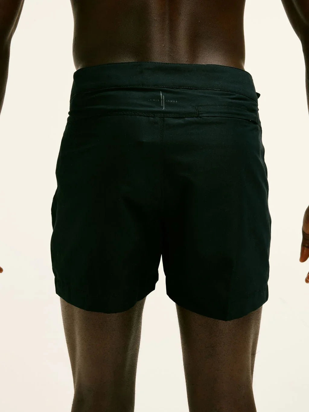 Smart Longline Length Swimshort in Black - Lewis James