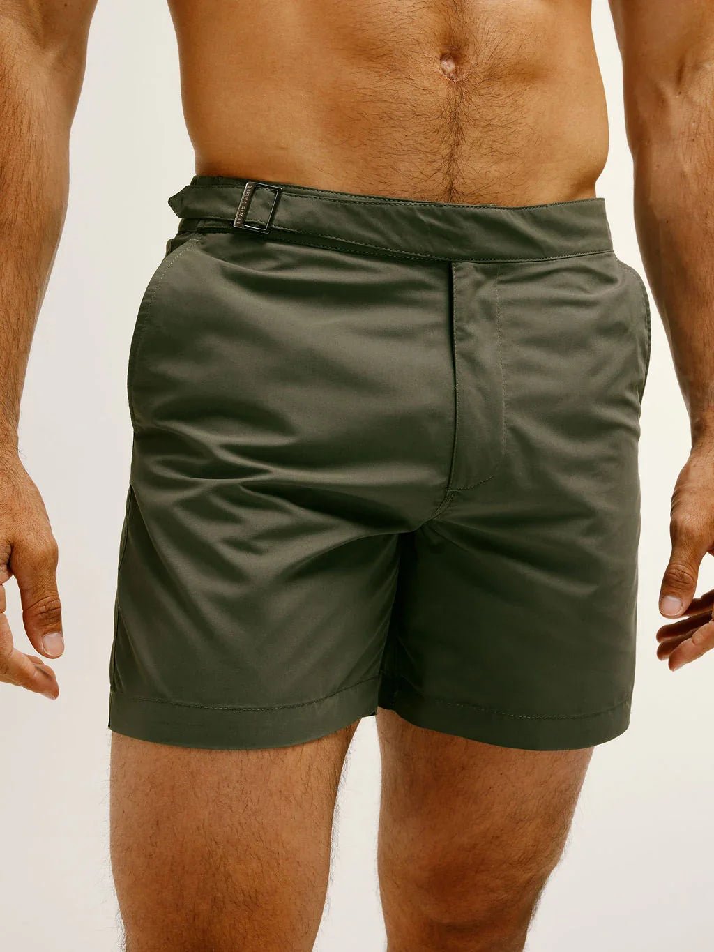 Smart Original Swim Shorts in Olive Khaki - Lewis James