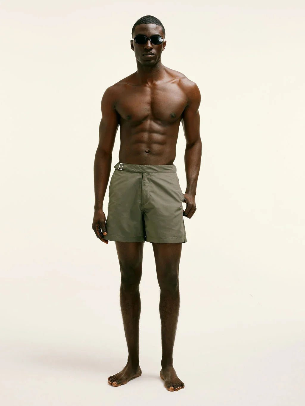 Smart Original Swim Shorts in Olive Khaki - Lewis James
