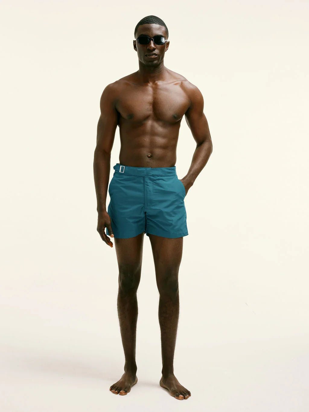 Smart Original Swim Shorts in Steel Blue - Lewis James
