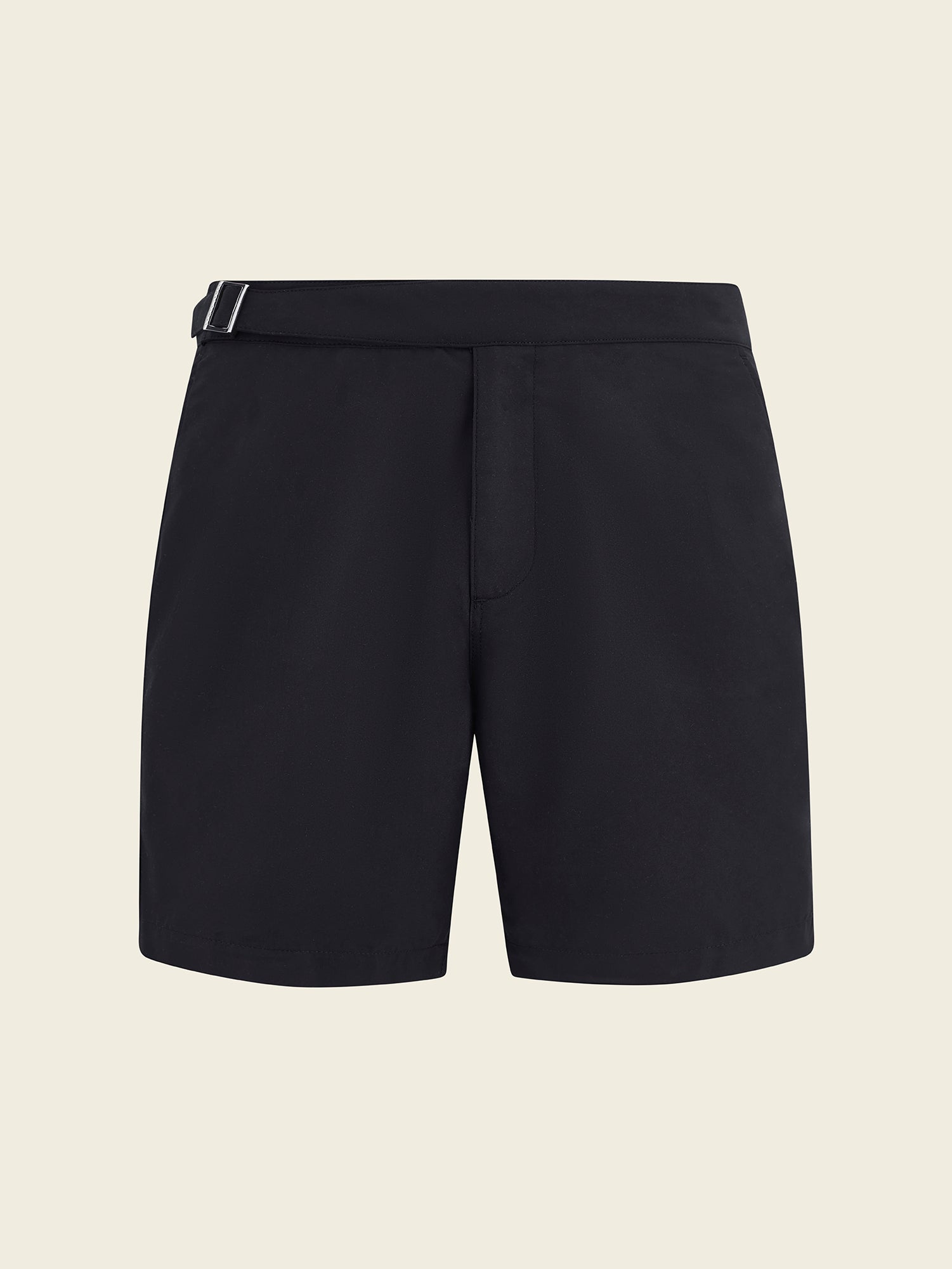 Stain - Resistant Half Elasticated Smart Swim Short in Black - Lewis James