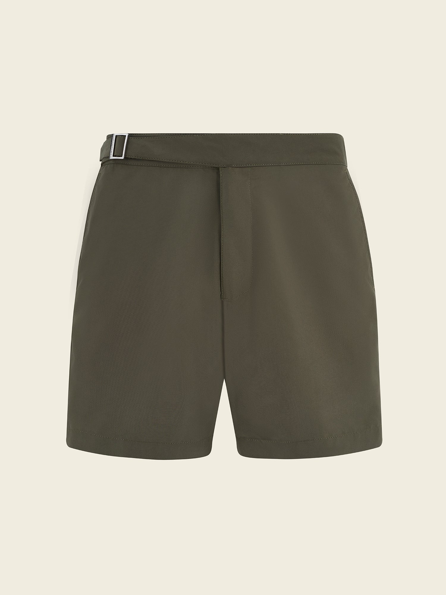 Stain - Resistant Half Elasticated Smart Swim Short in Khaki - Lewis James
