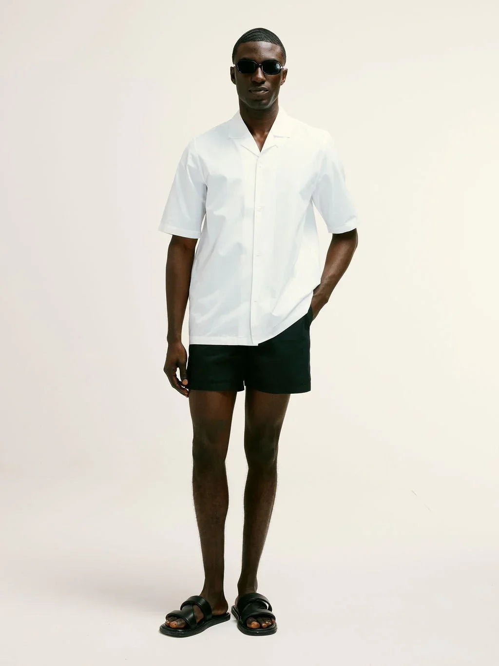 Tailored LJ Embroidered Shirt in White - Lewis James